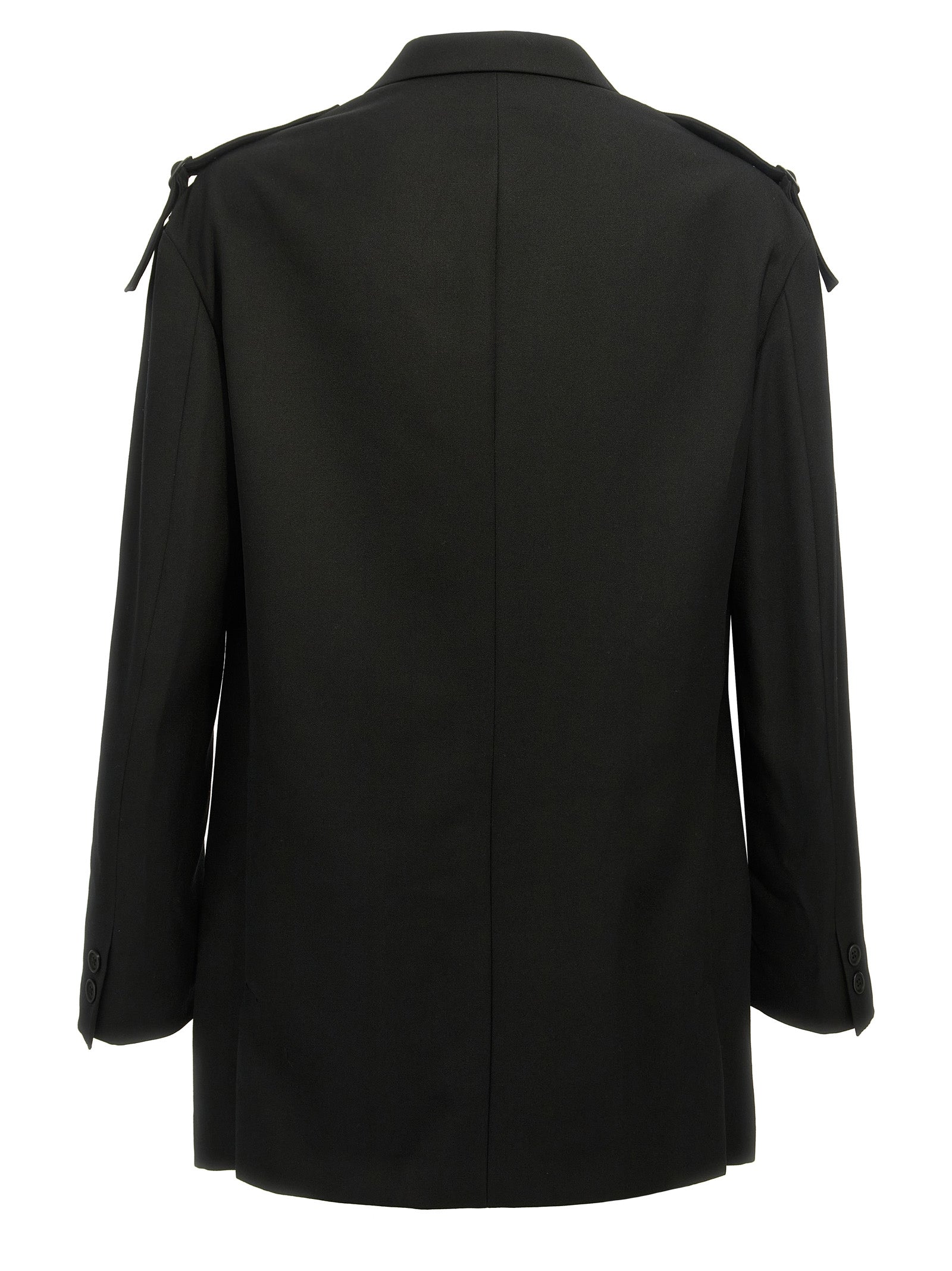 Yohji Yamamoto Men Single-Breasted Blazer With Strap Detail YOHJI YAMAMOTO