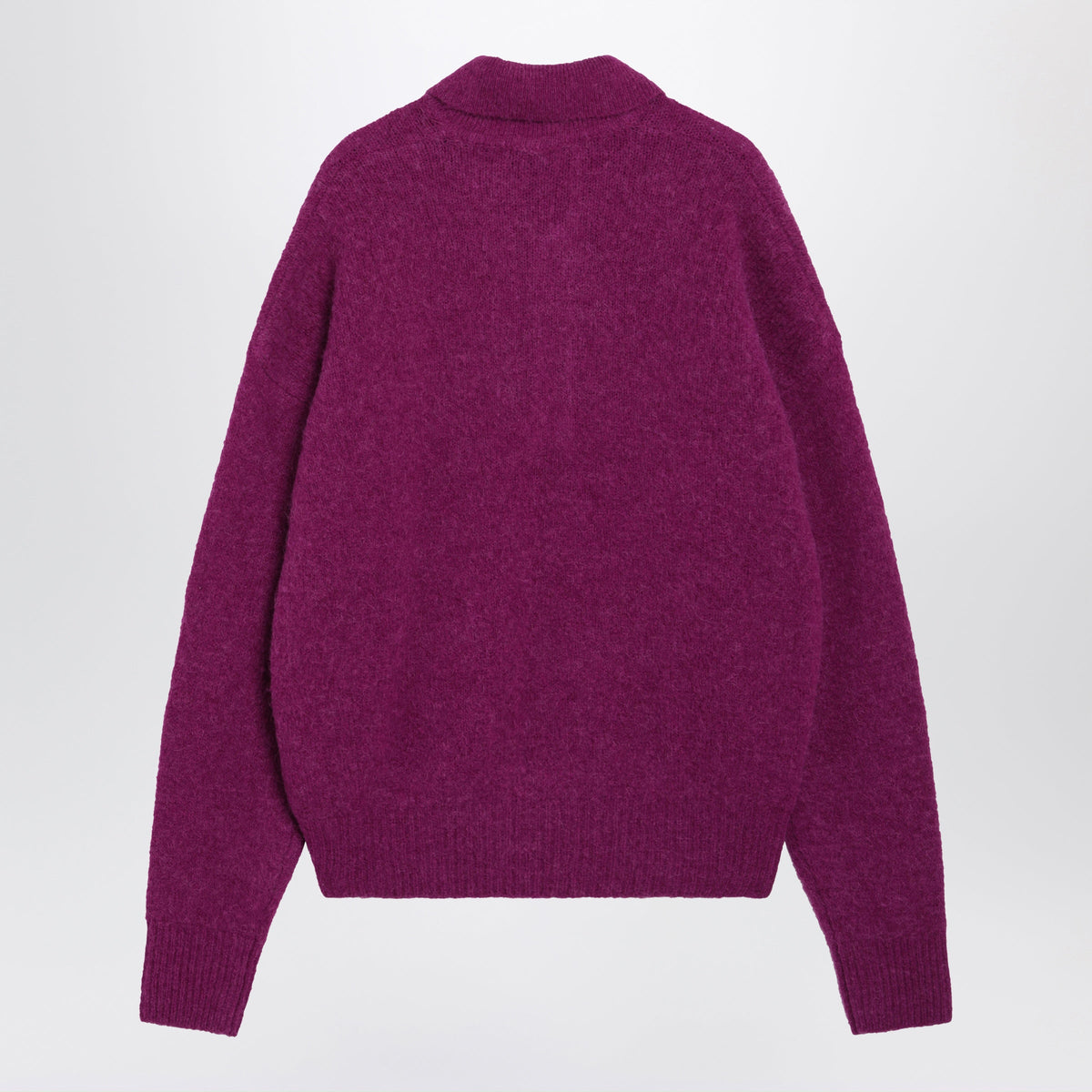 Ami Paris Fuchsia Polo Shirt In Wool And Alpaca Men AMI PARIS