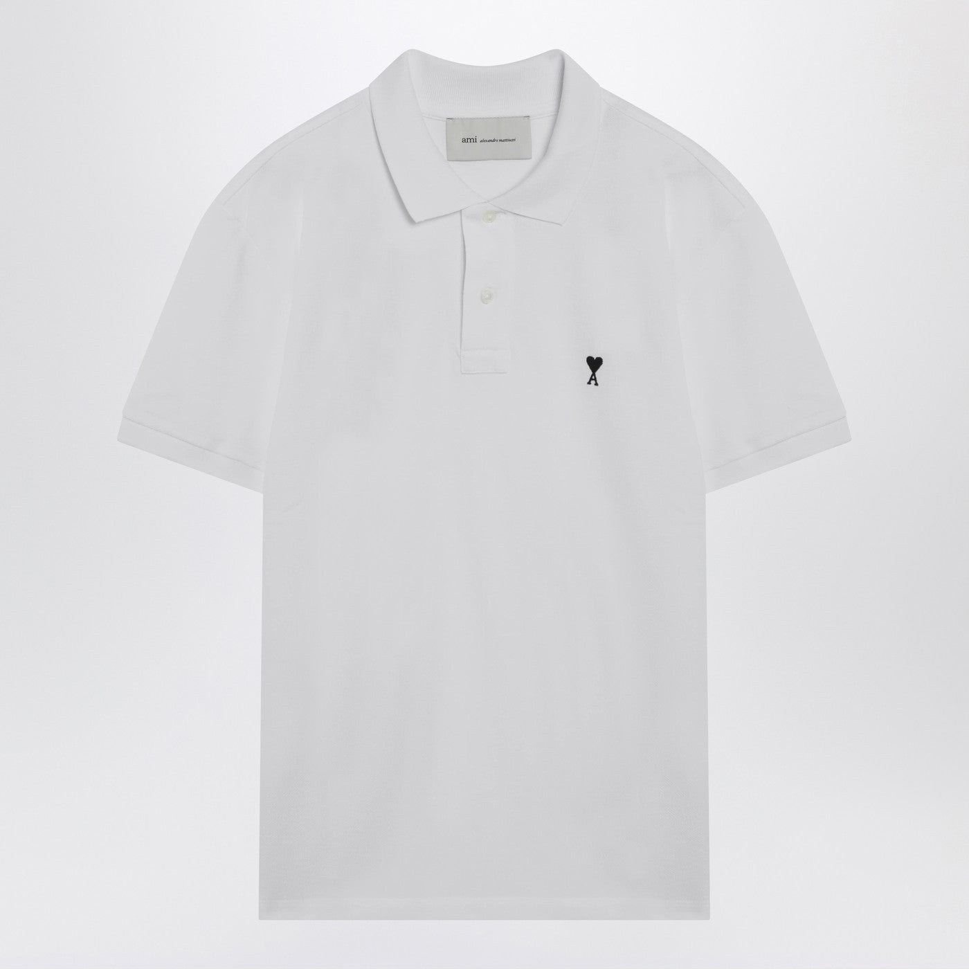 Ami Paris White Ami De Coeur Polo Shirt Men AMI PARIS