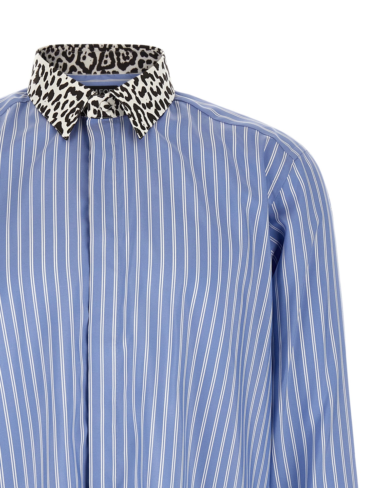 Tom Ford Men Animal Print Collar Shirt TOM FORD