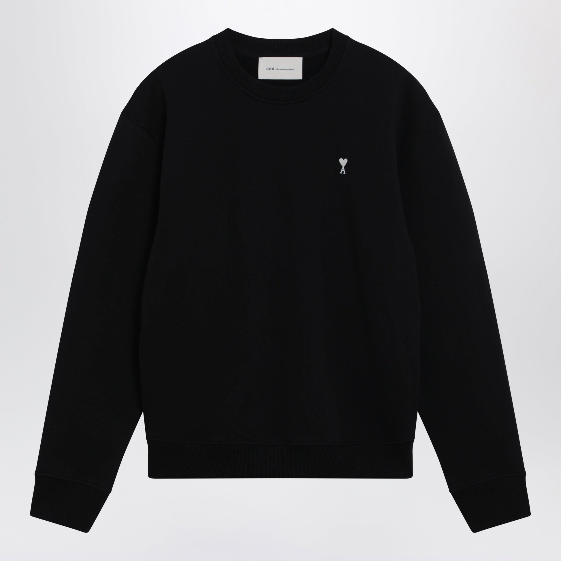 Ami Paris Black Ami De Coeur Crewneck Sweatshirt Men AMI PARIS