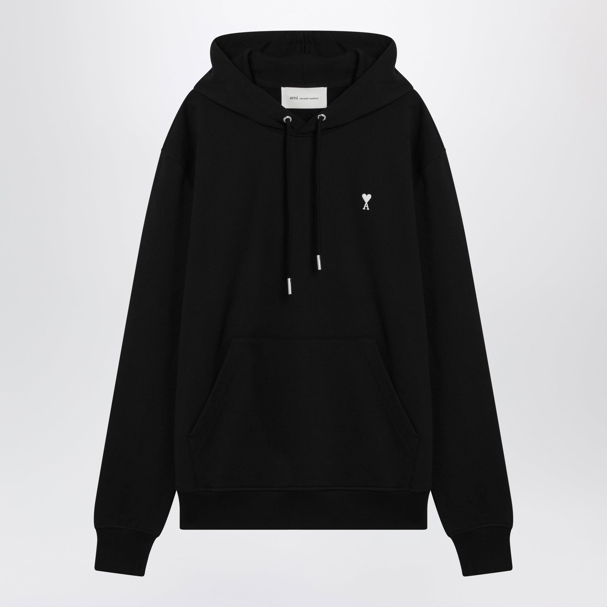 Ami Paris Black Ami De Coeur Hooded Sweatshirt Men AMI PARIS
