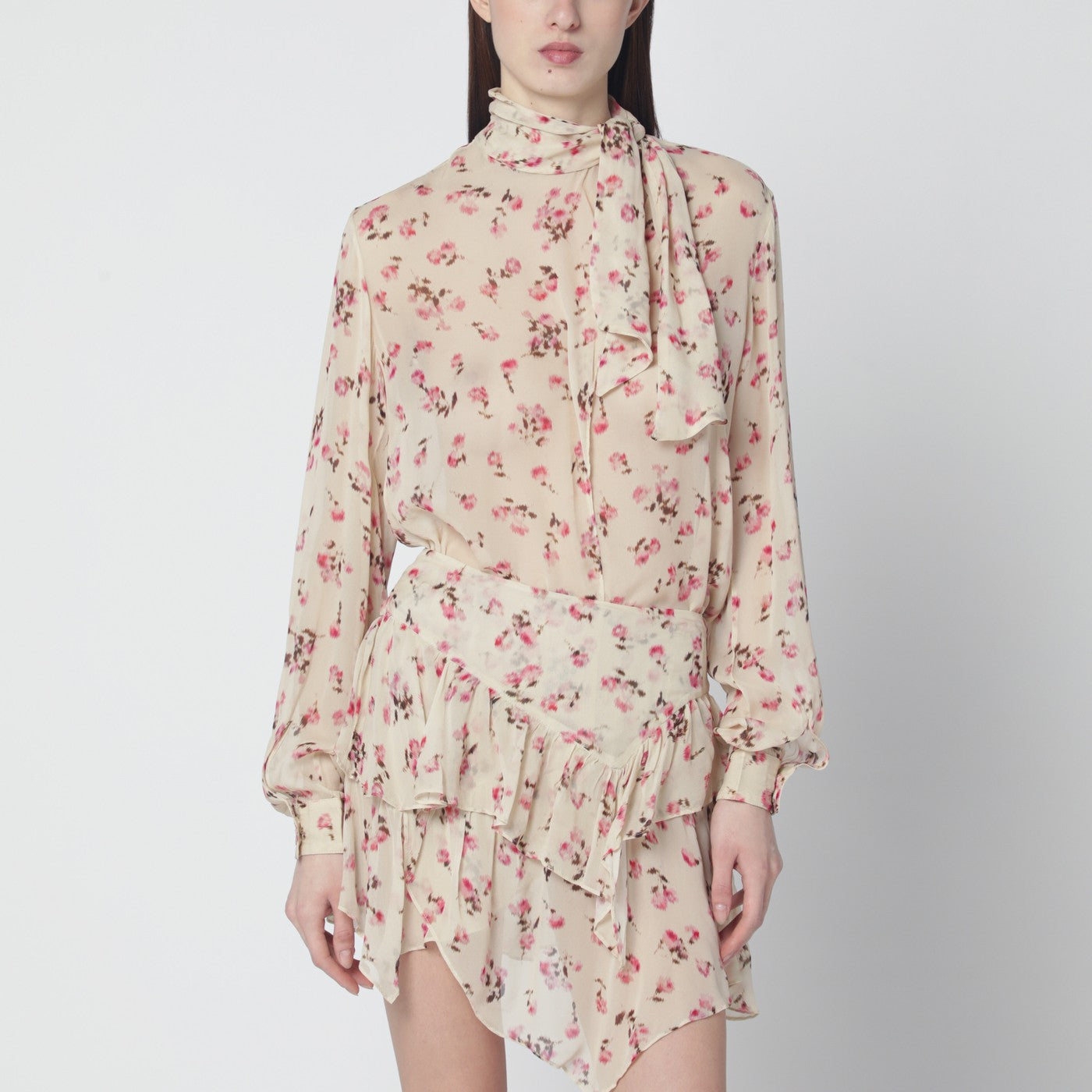 Isabel Marant Ã‰Toile Beige Blouse With Floral Print Women ISABEL MARANT ETOILE