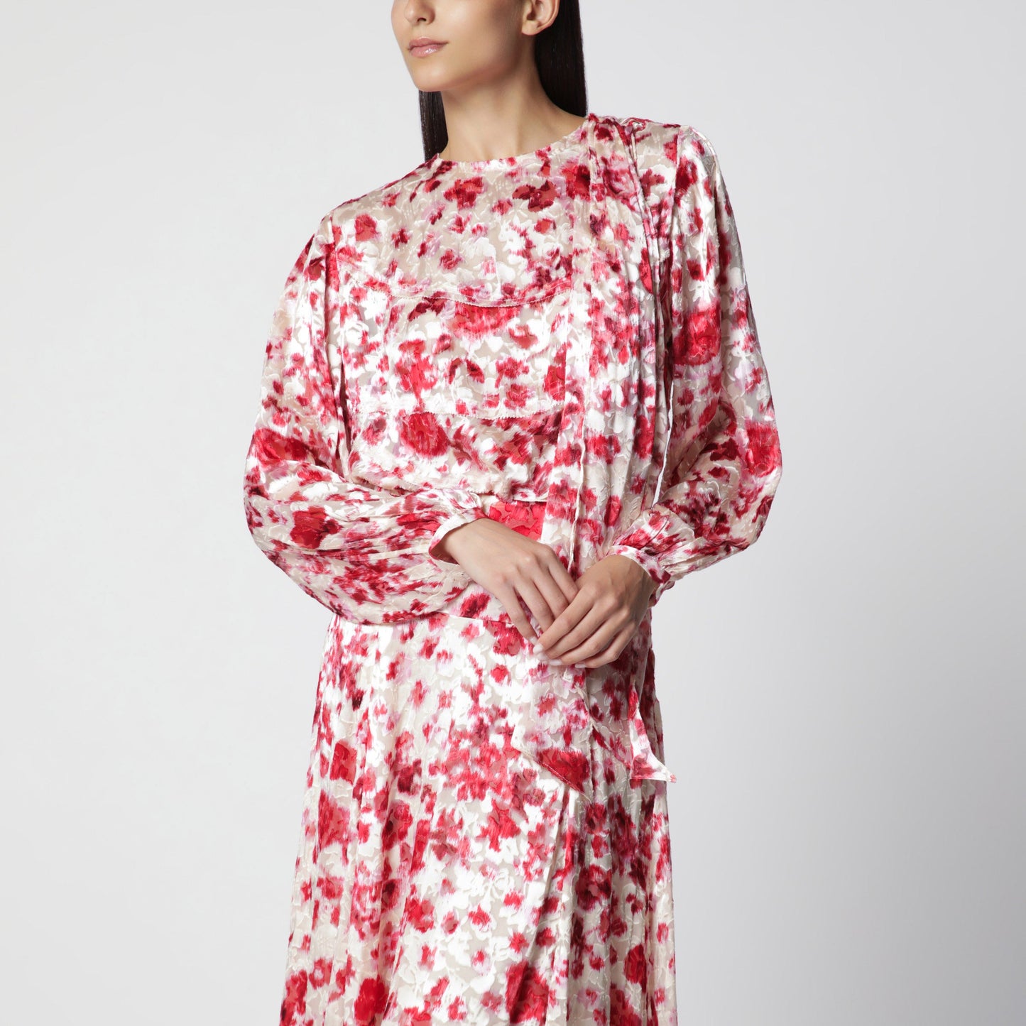 Isabel Marant Firma Blouse In Printed Silk Devore Georgette Women ISABEL MARANT
