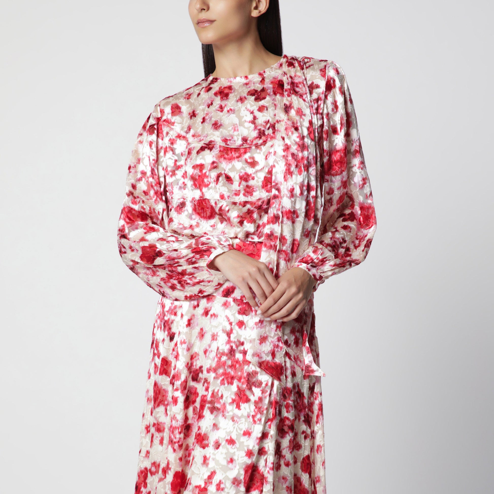 Isabel Marant Firma Blouse In Printed Silk Devore Georgette Women ISABEL MARANT