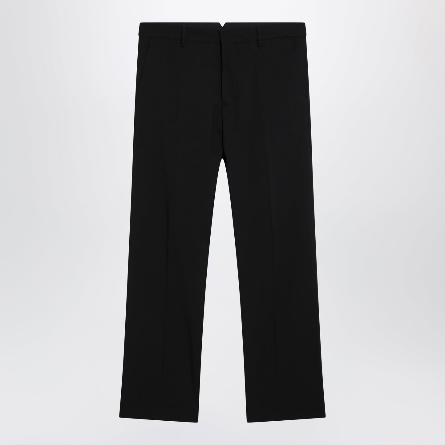 Ami Paris Black Trousers In Wool Gabardine Men AMI PARIS