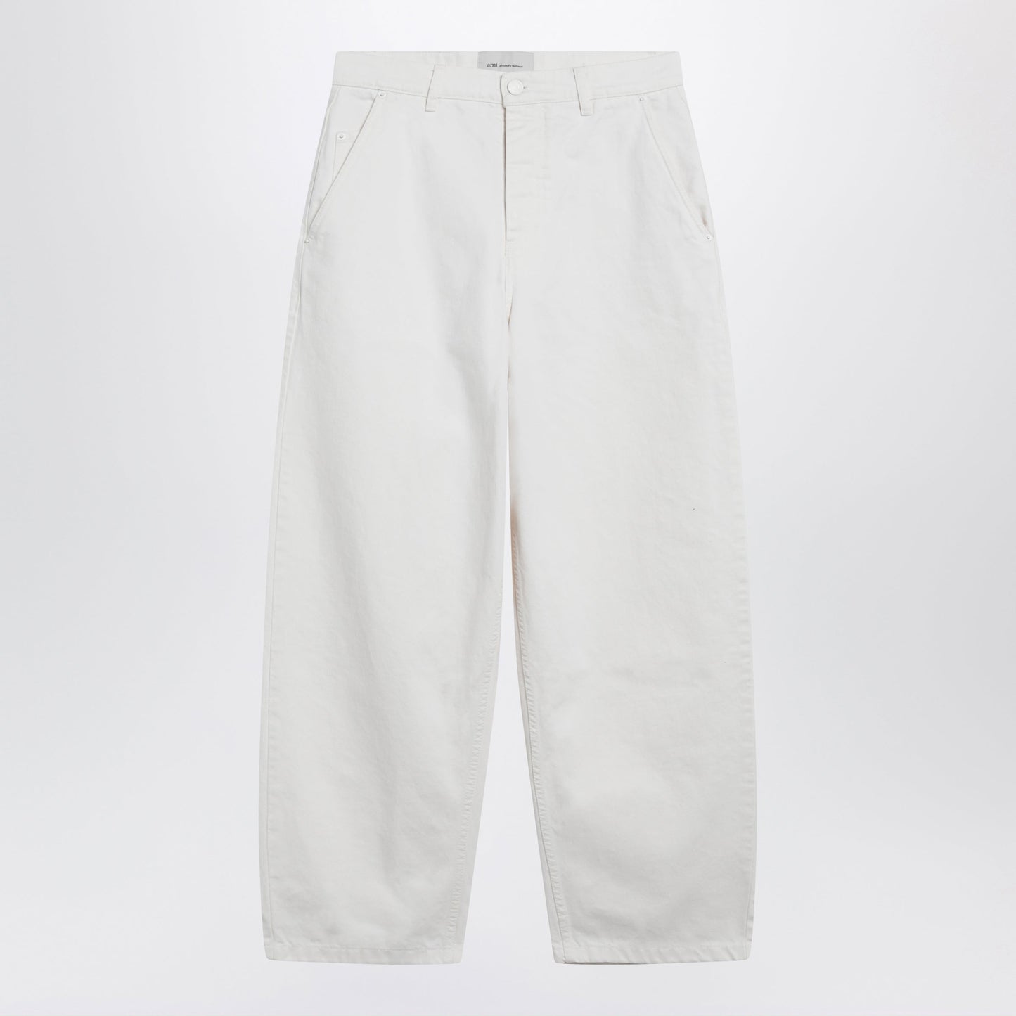 Ami Paris Cream White Denim Trousers Men AMI PARIS