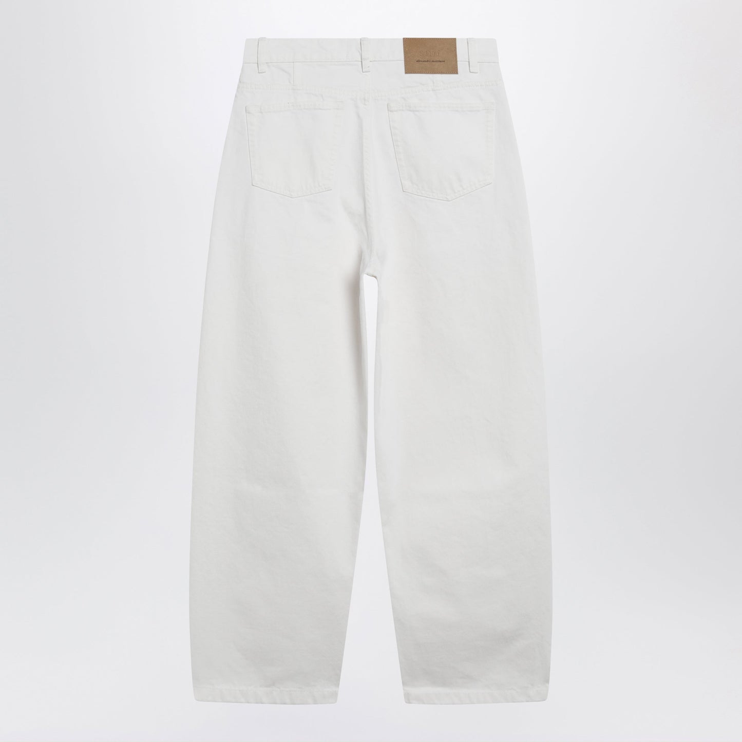 Ami Paris Cream White Denim Trousers Men AMI PARIS