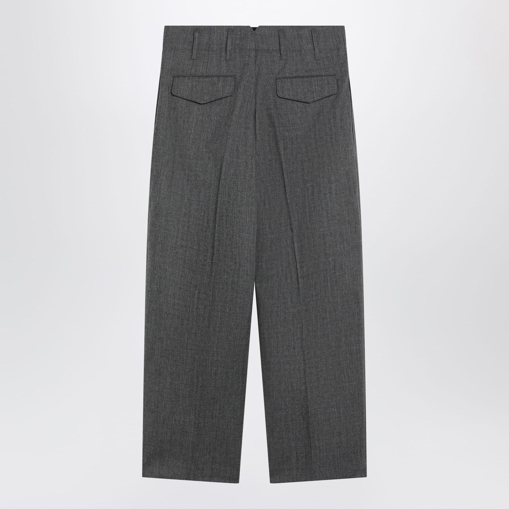 Ami Paris Grey Tailored Wool Trousers Men AMI PARIS