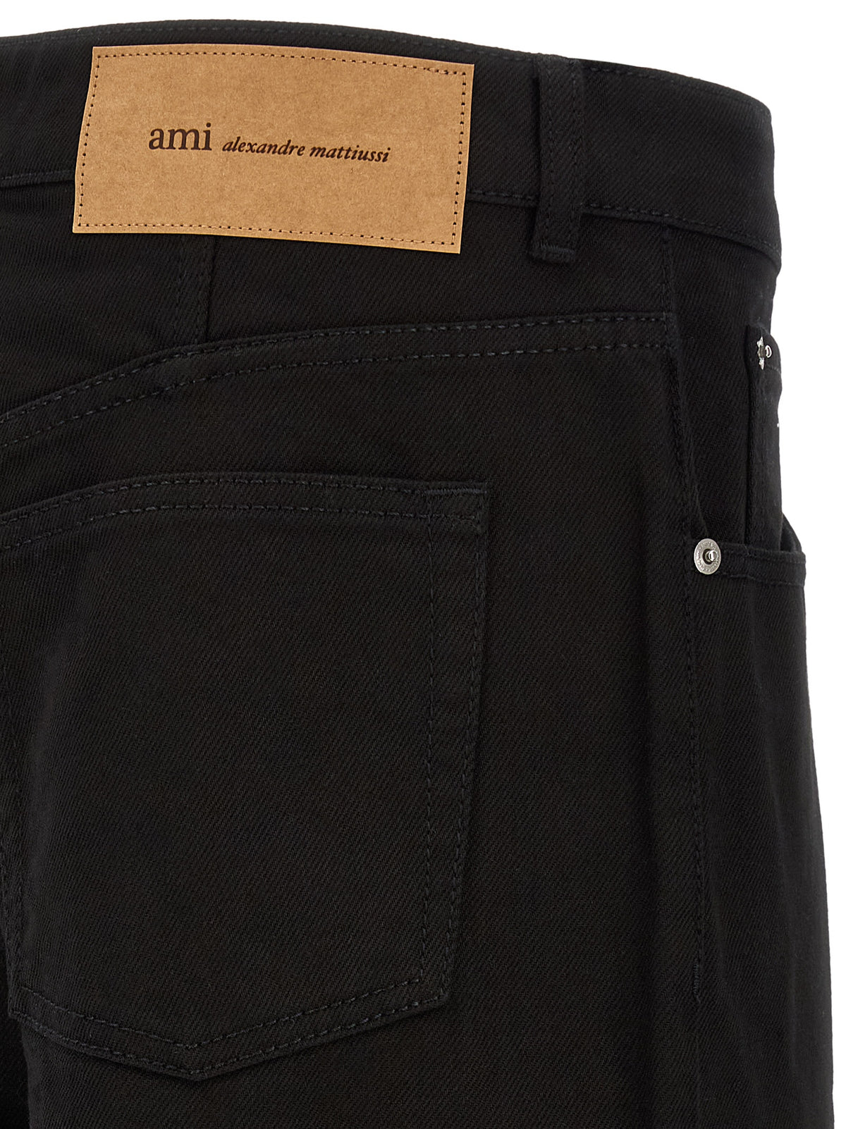 Ami Paris Men Black Denim Jeans AMI PARIS