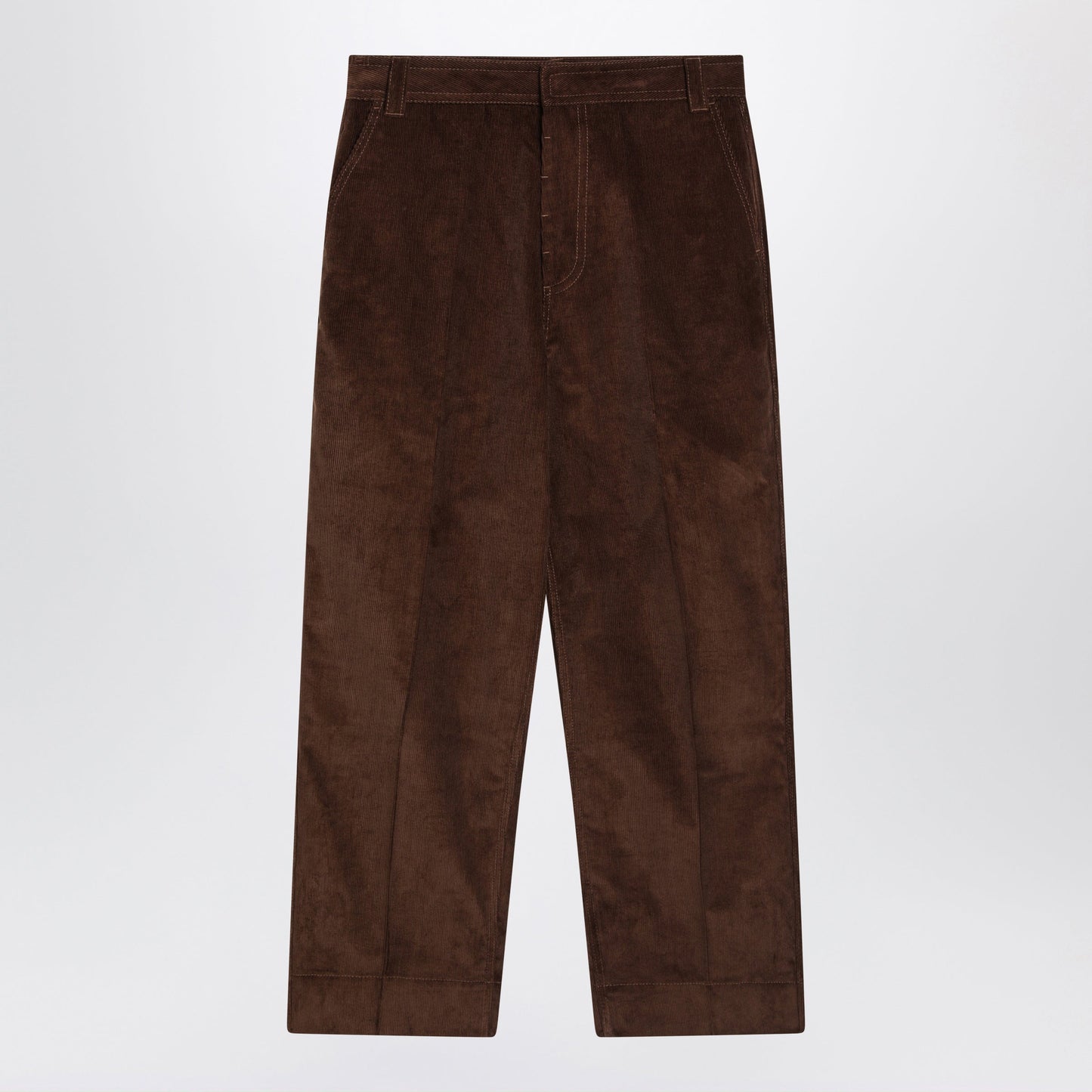 Ami Paris Chocolate Brown Corduroy Trousers Men AMI PARIS