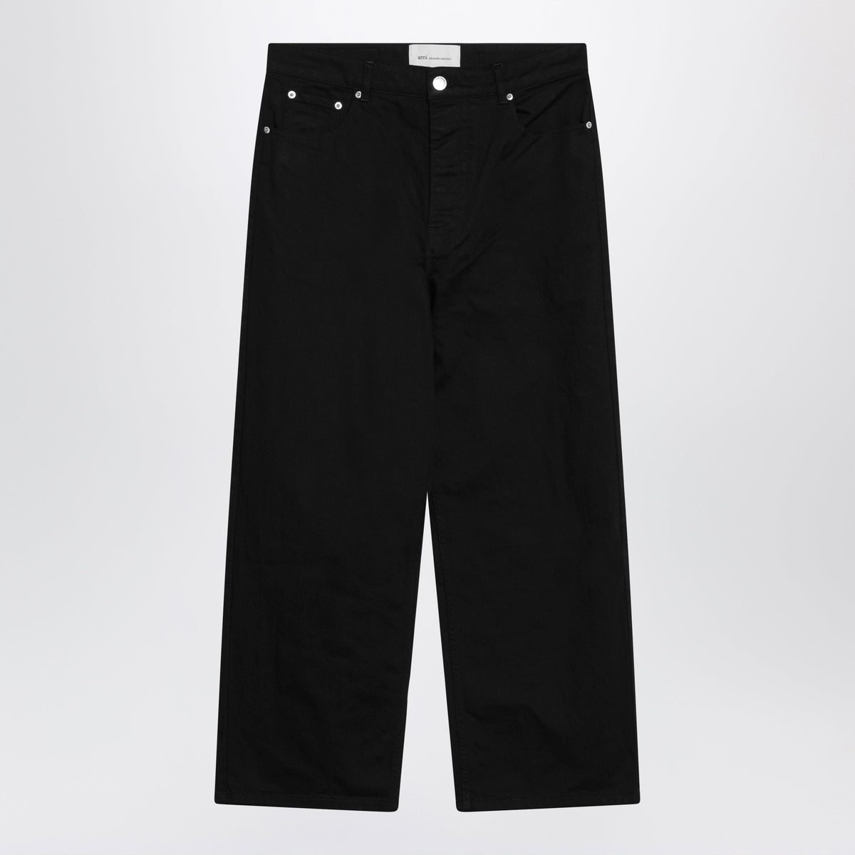 Ami Paris Black Wide-Leg Trousers Men AMI PARIS