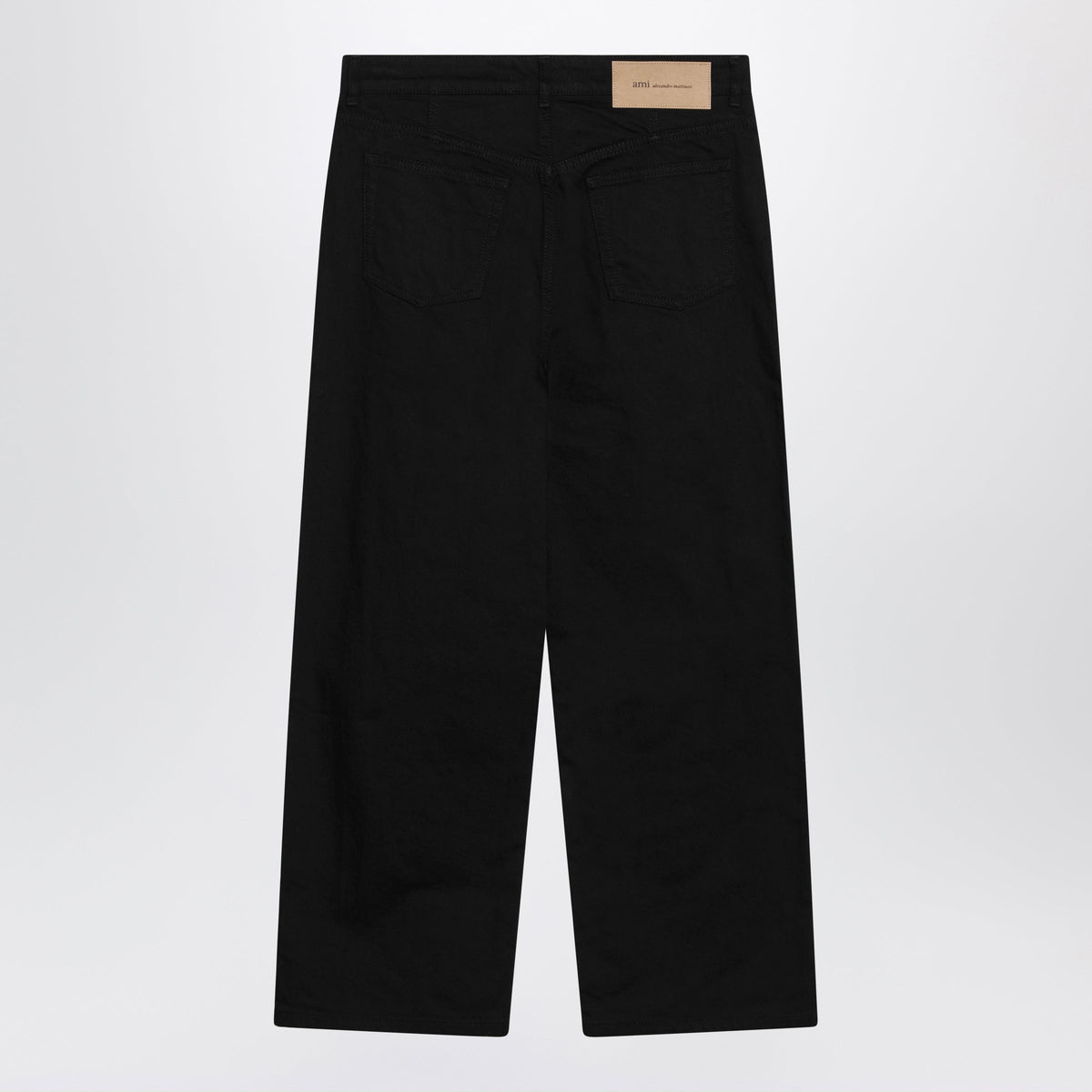 Ami Paris Black Wide-Leg Trousers Men AMI PARIS