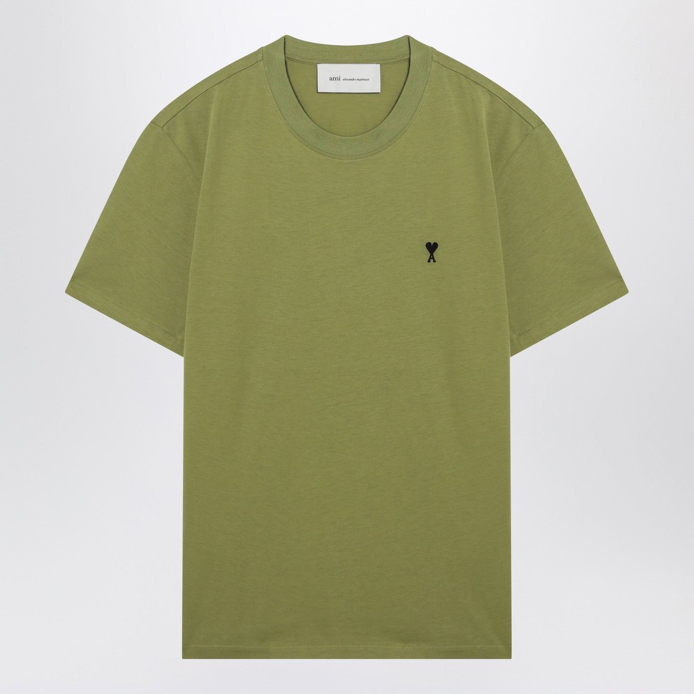 Ami Paris Matcha Green Cotton Ami De Coeur T-Shirt Men AMI PARIS