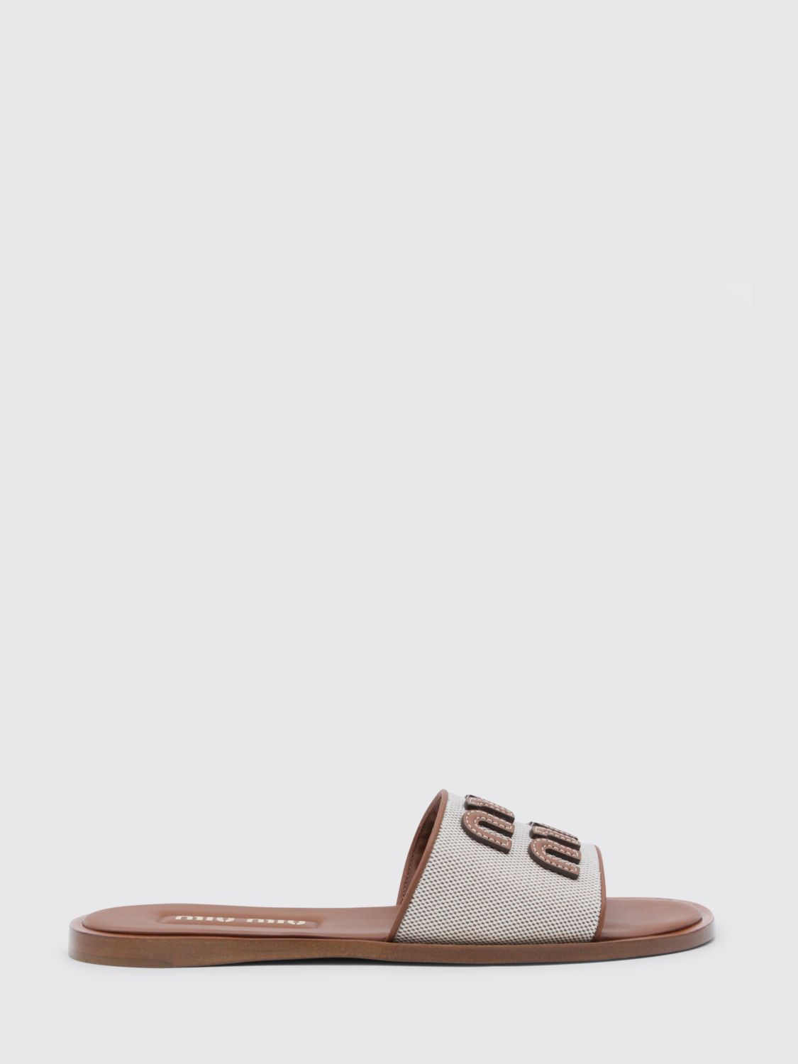 Miu Miu Heeled Sandal Woman Natural MIU MIU