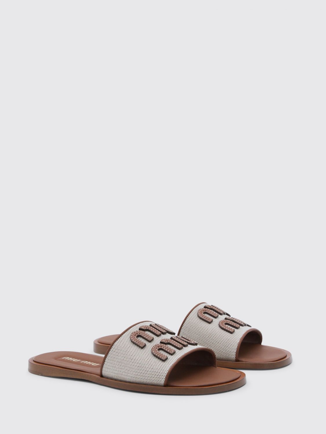 Miu Miu Heeled Sandal Woman Natural MIU MIU
