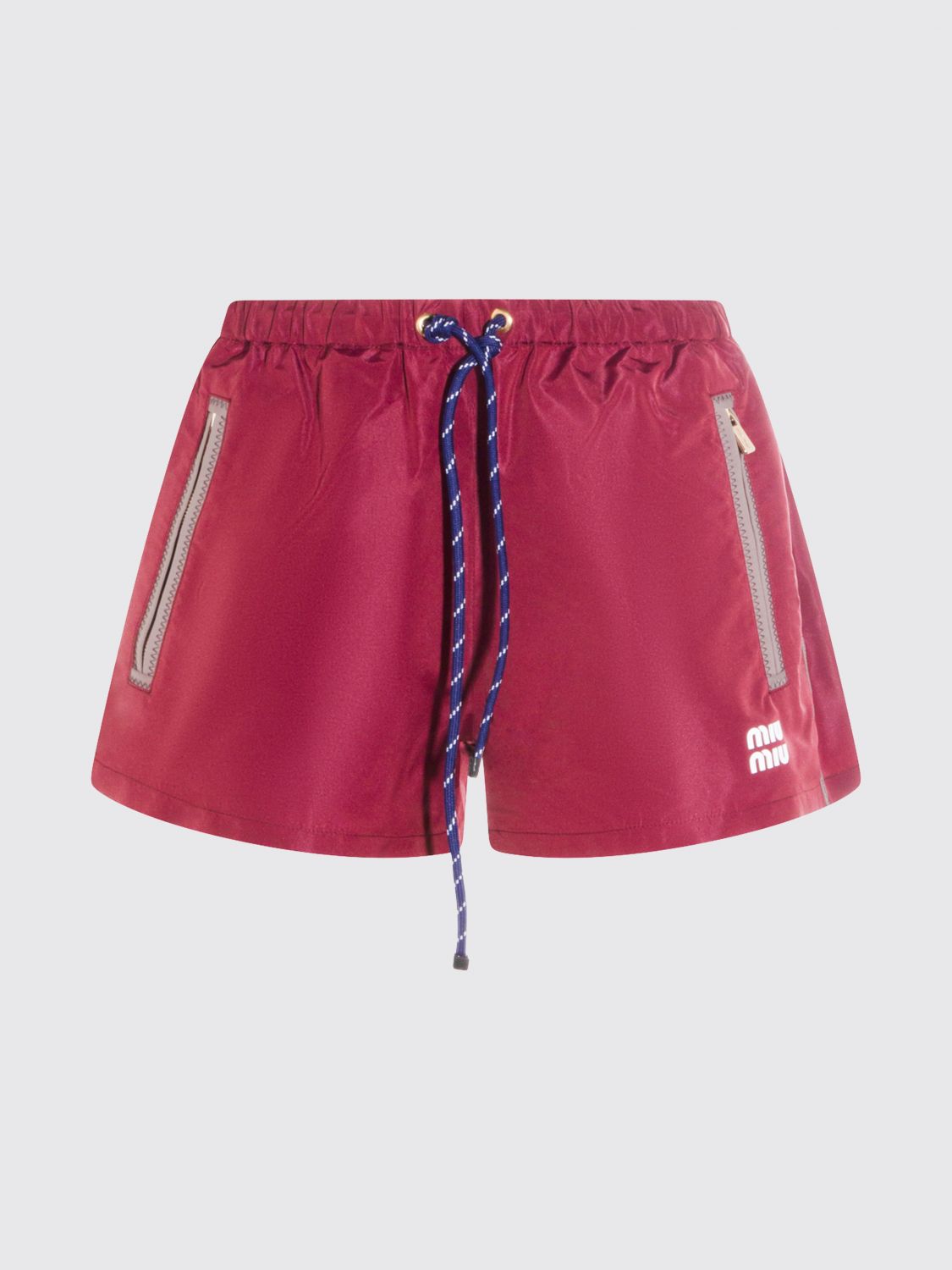 Miu Miu Shorts Woman Burgundy MIU MIU