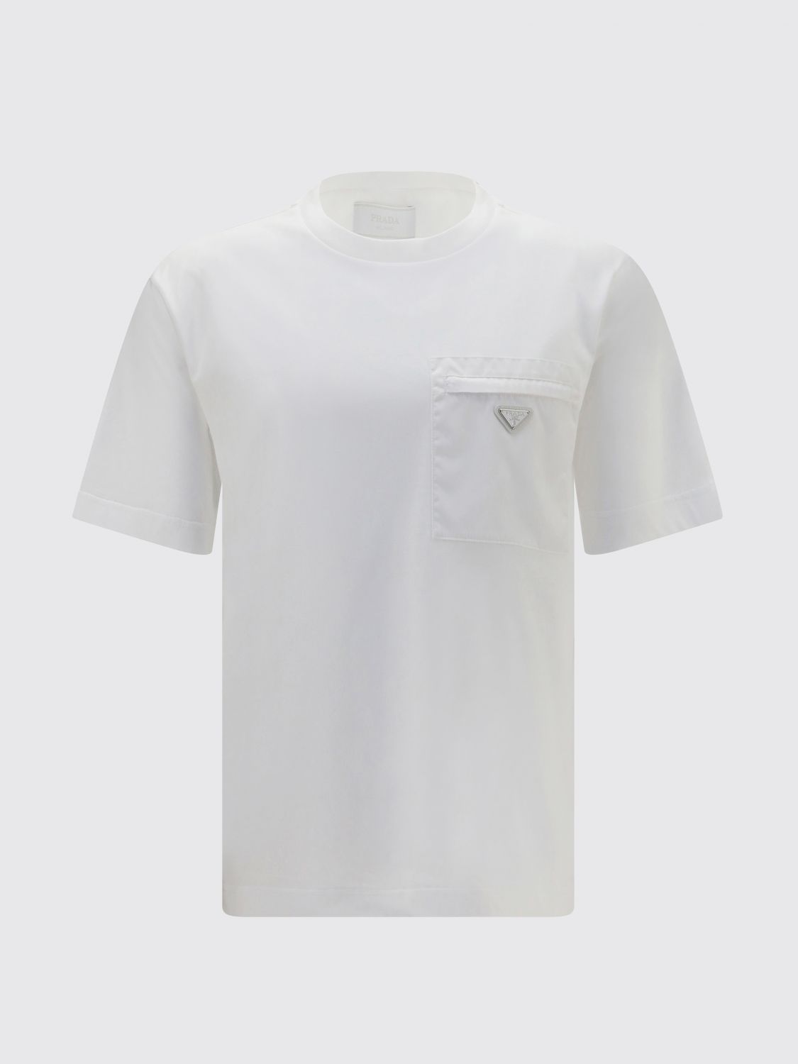 Prada Men Basic Cotton And Re-Nylon T-Shirt Prada PRADA