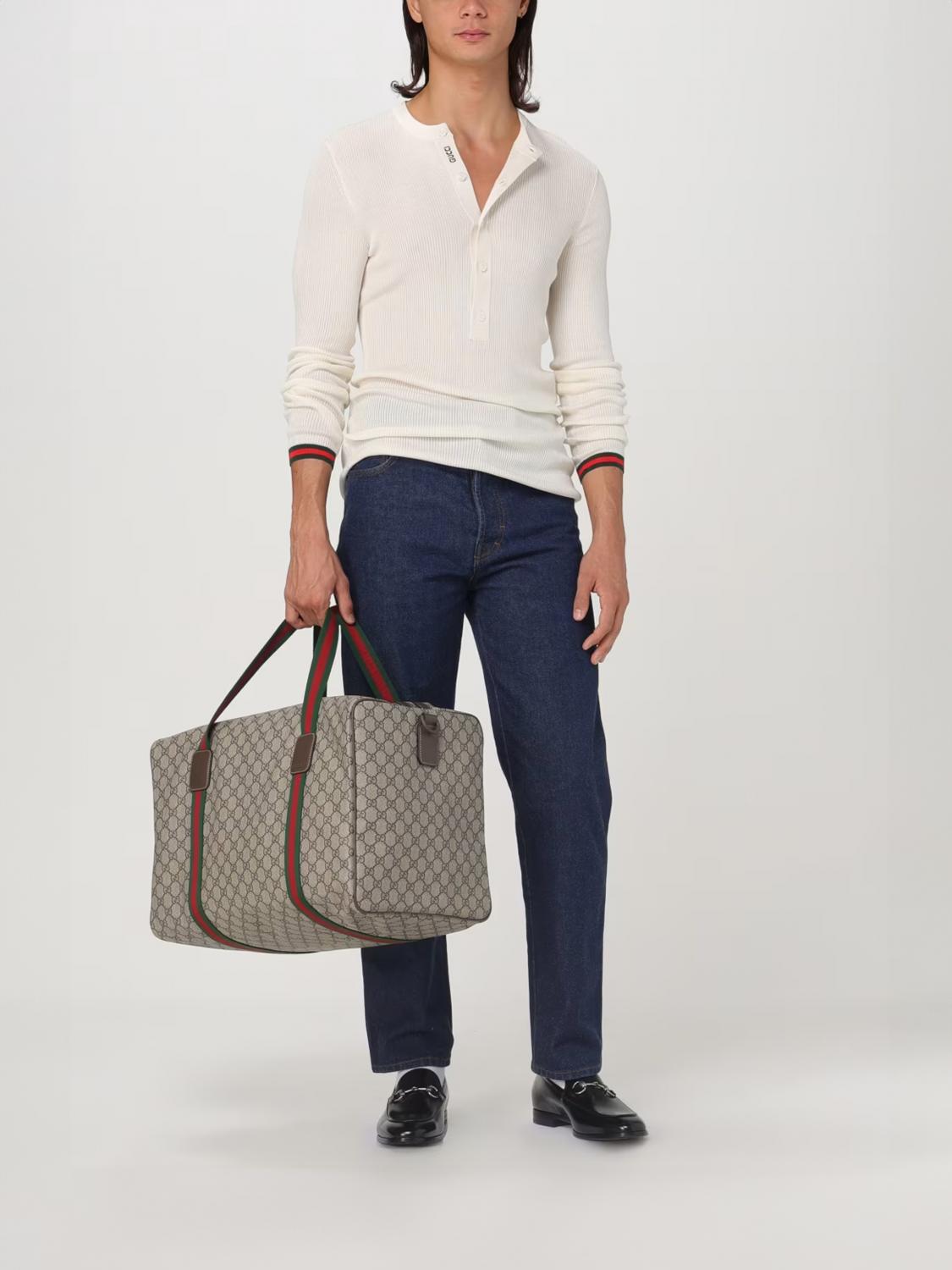 Gucci Travel Bag Men Beige GUCCI