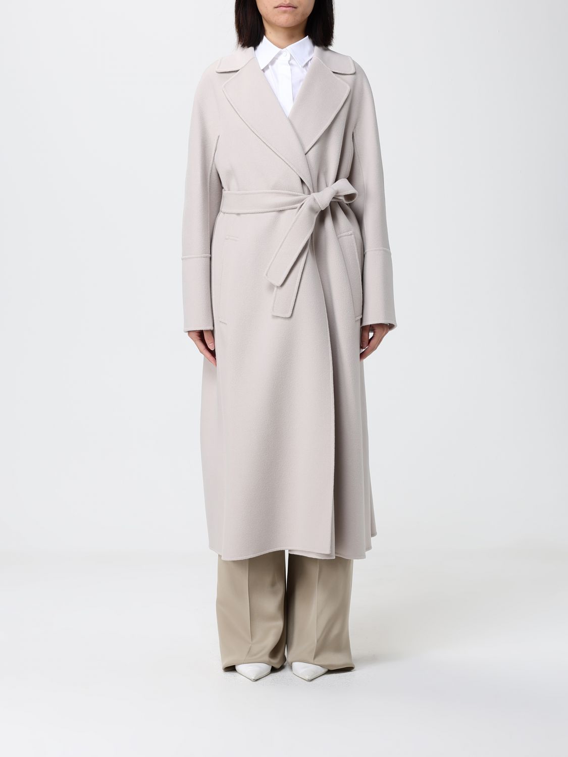 Max Mara Coat Woman Cream MAX MARA