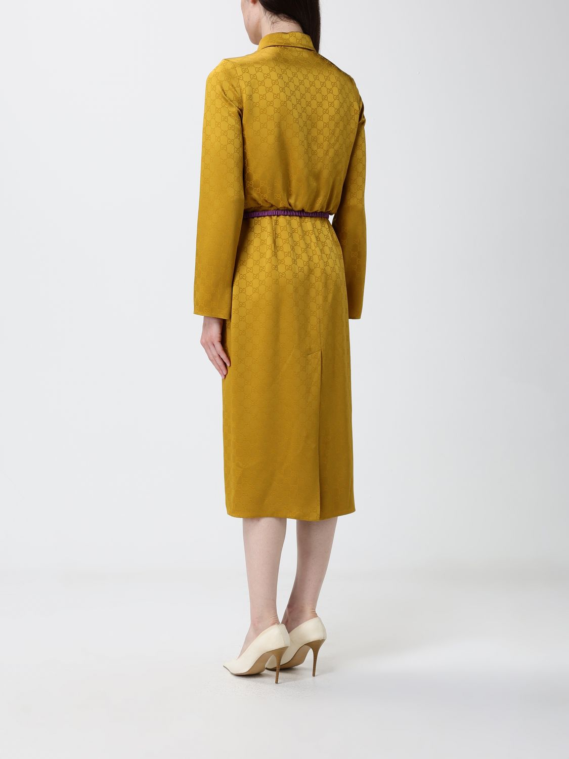 Gucci Dress Woman Beige GUCCI