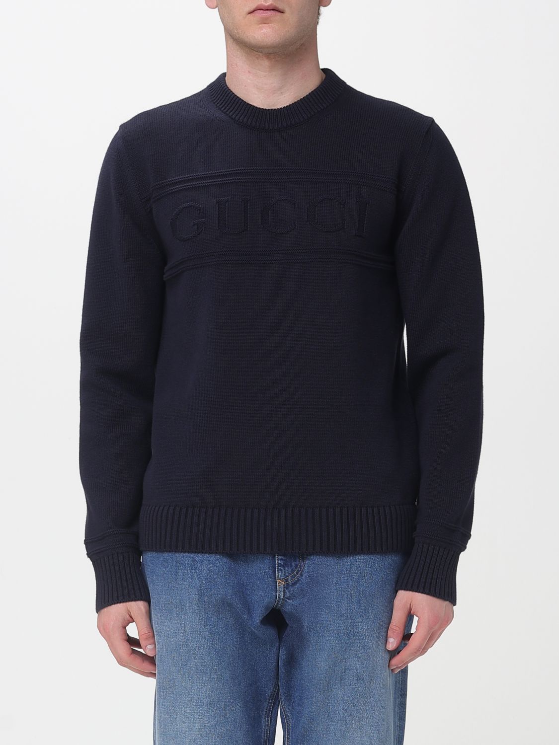 Gucci Sweater Men Blue GUCCI