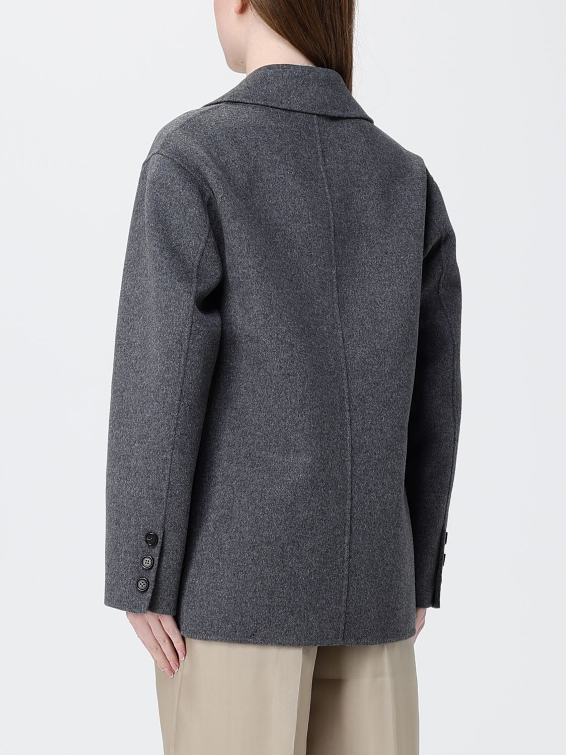Max Mara Coat Woman Grey MAX MARA