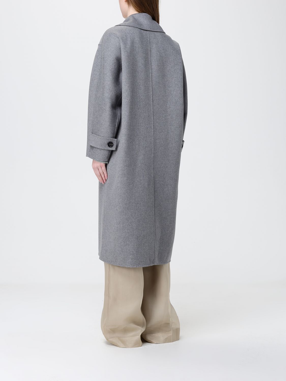 Max Mara Coat Woman Grey MAX MARA