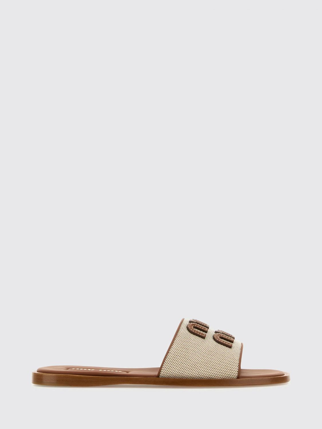 Miu Miu Heeled Sandal Woman Natural MIU MIU
