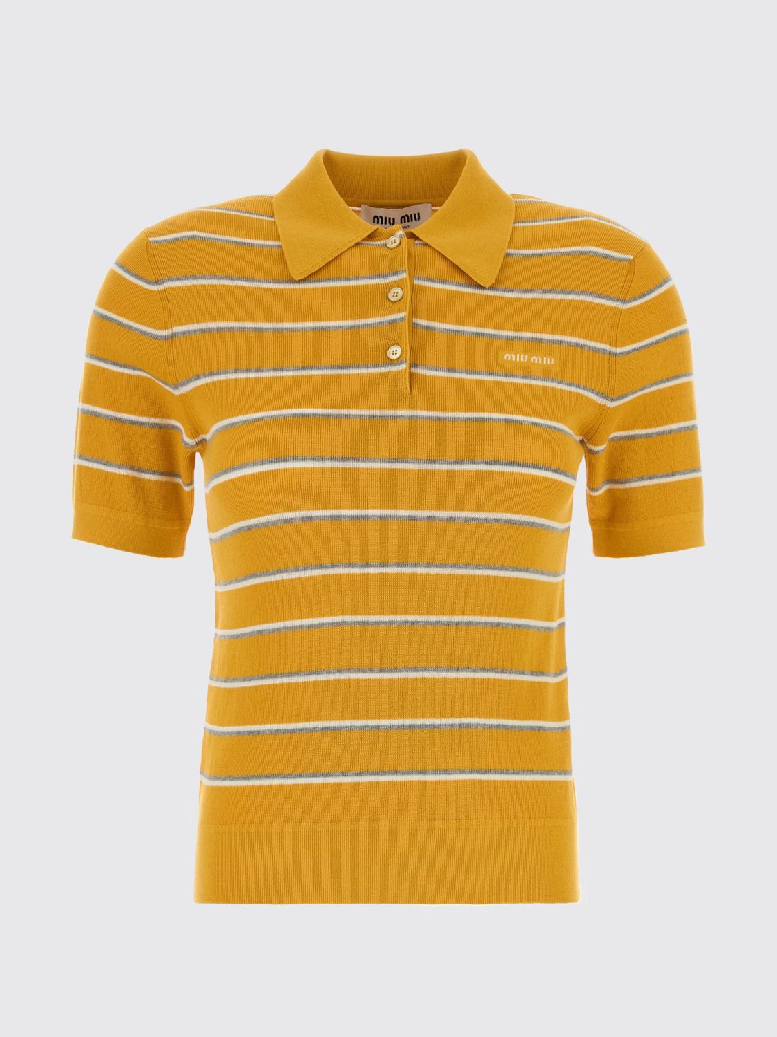 Miu Miu T-Shirt Woman Yellow MIU MIU