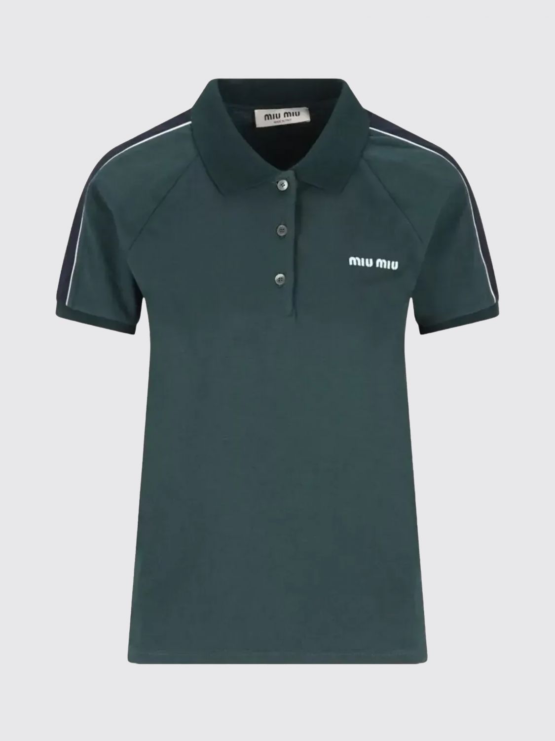 Miu Miu Polo Shirt Woman Blue MIU MIU