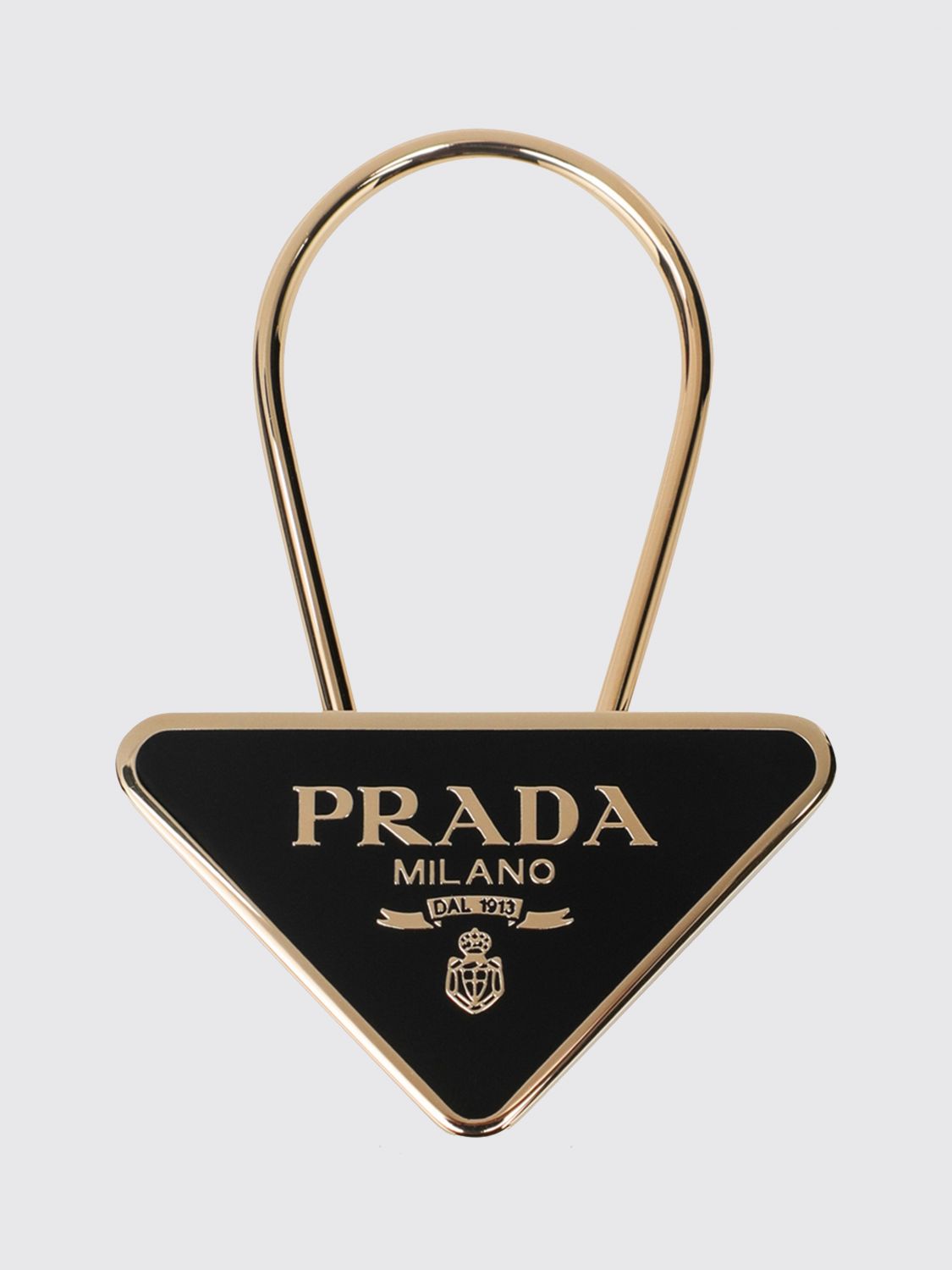 Prada Key Chain Woman Gold PRADA