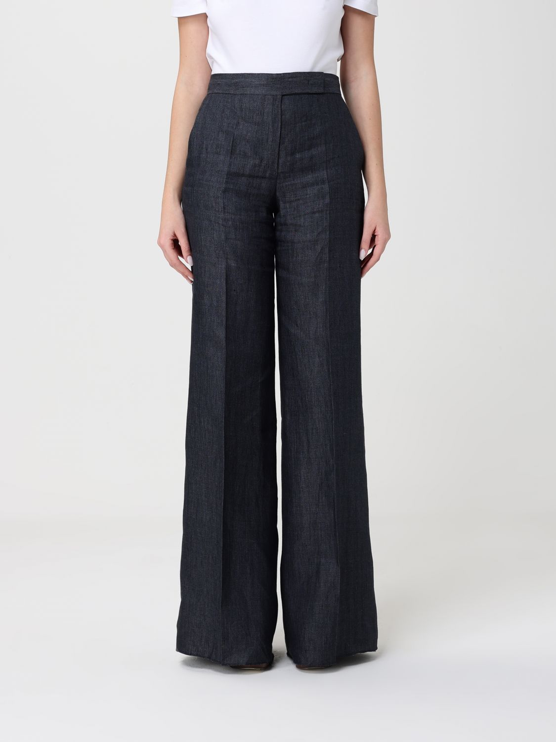 Max Mara Pants Woman Grey MAX MARA
