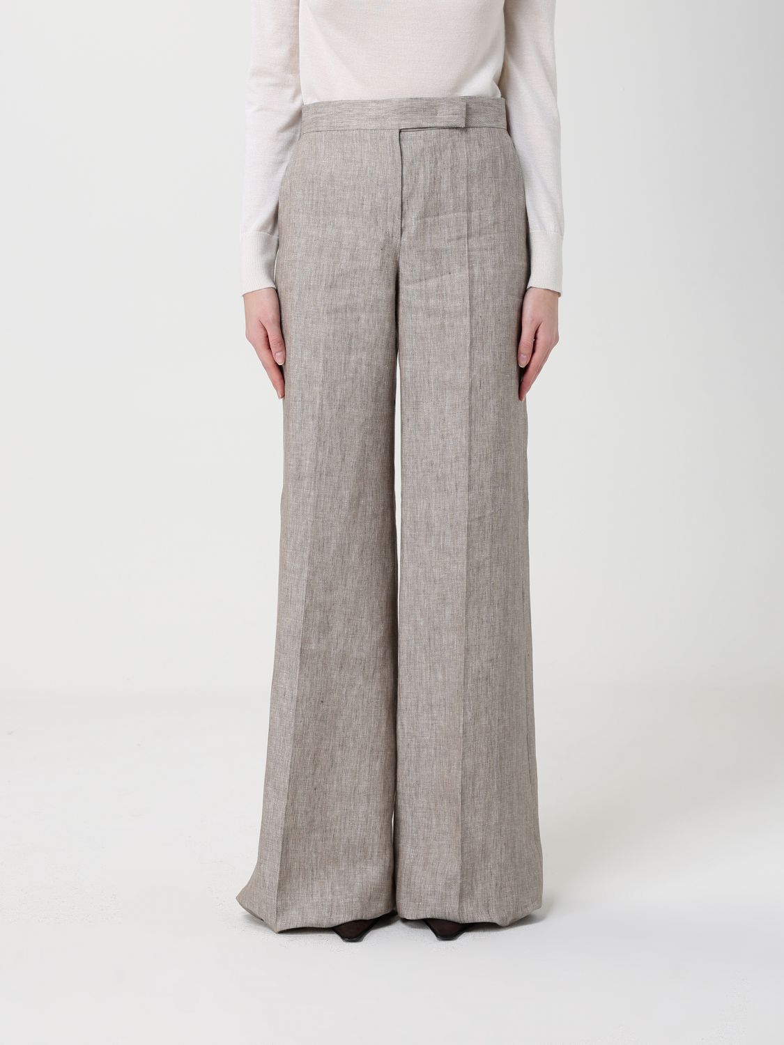 Max Mara Pants Woman Beige MAX MARA