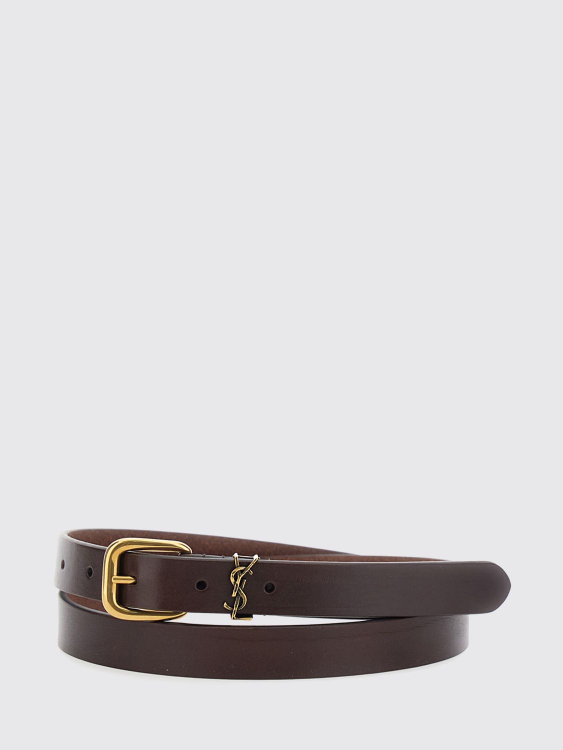 Saint Laurent Belt Men Brown SAINT LAURENT
