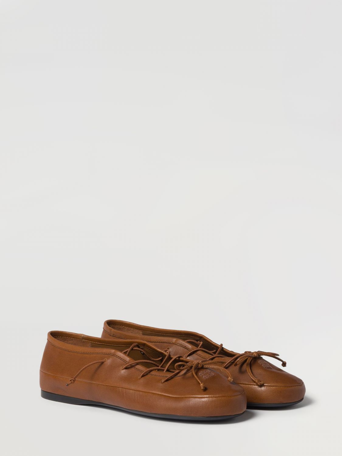 Miu Miu Ballet Flat Woman Brown MIU MIU