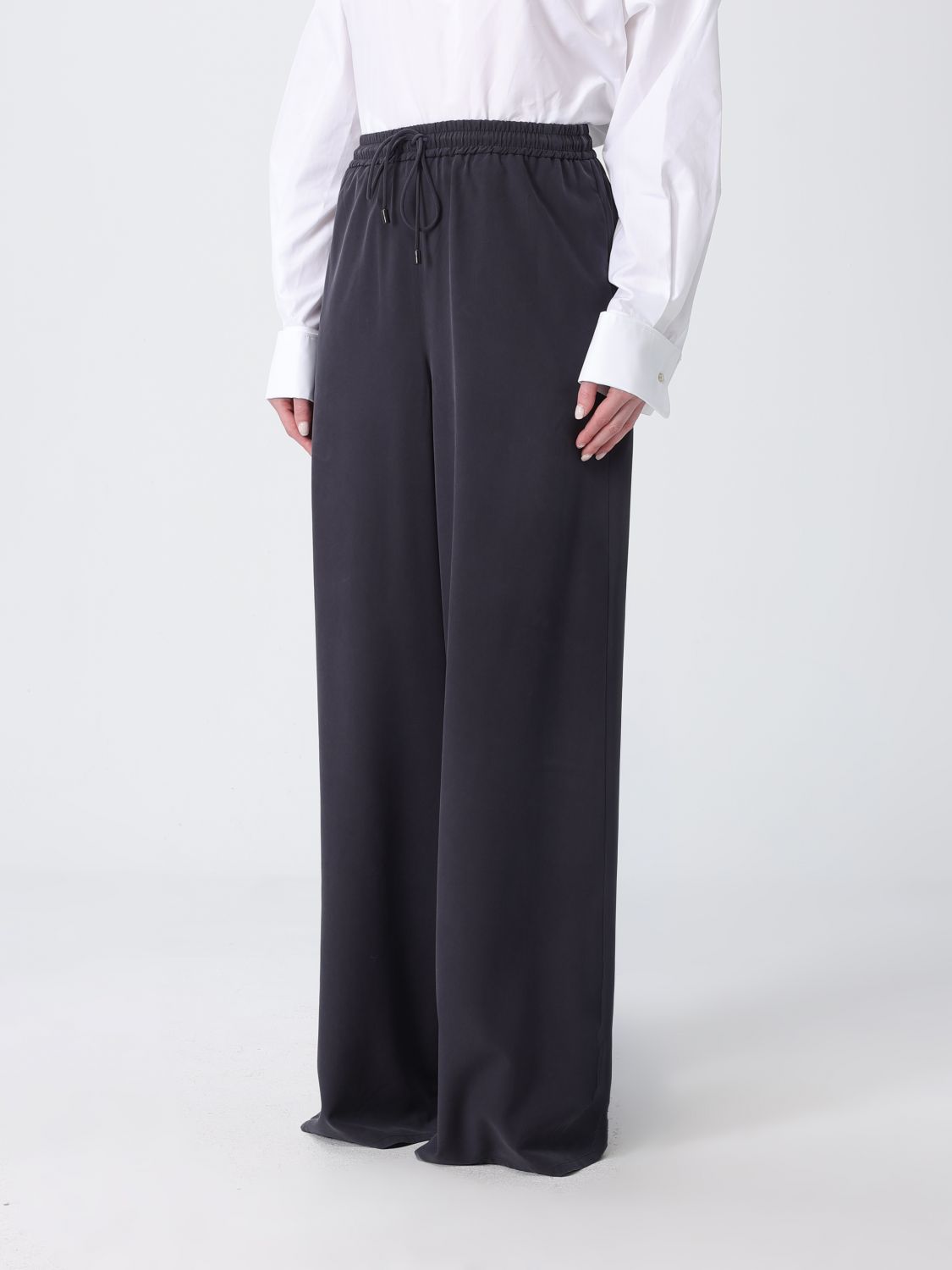 Max Mara Women Silk Wide-Leg Trousers With Drawstring Max Mara MAX MARA