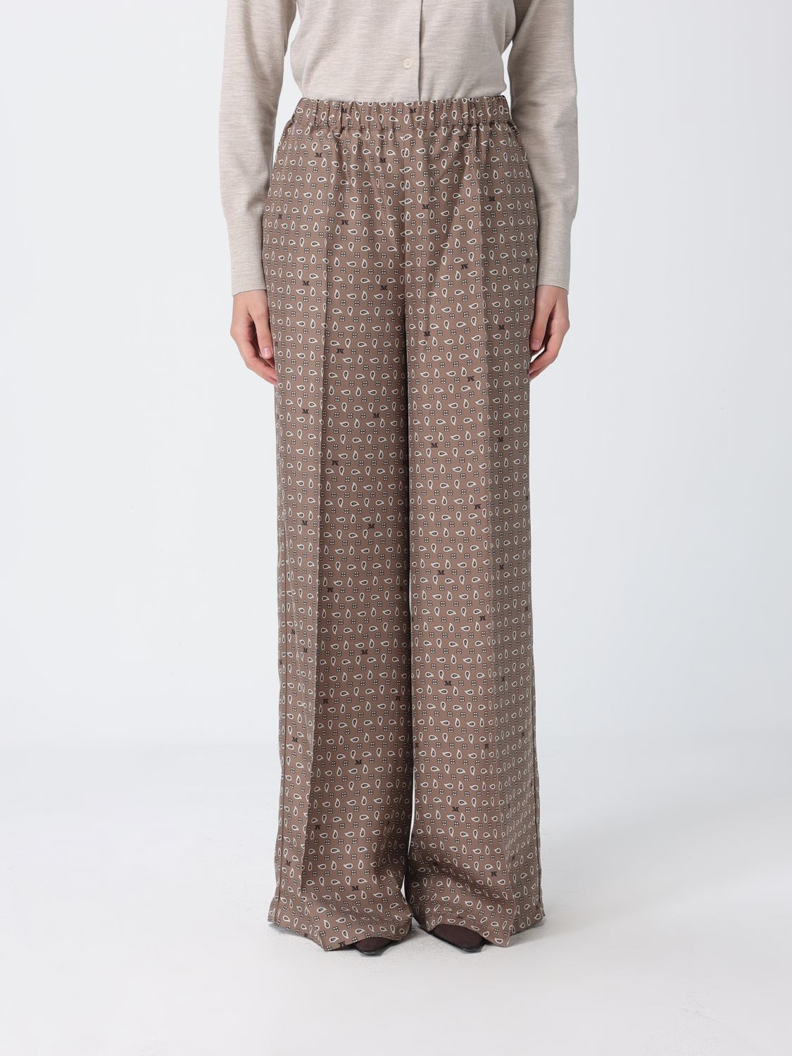 Max Mara Pants Woman Mud MAX MARA
