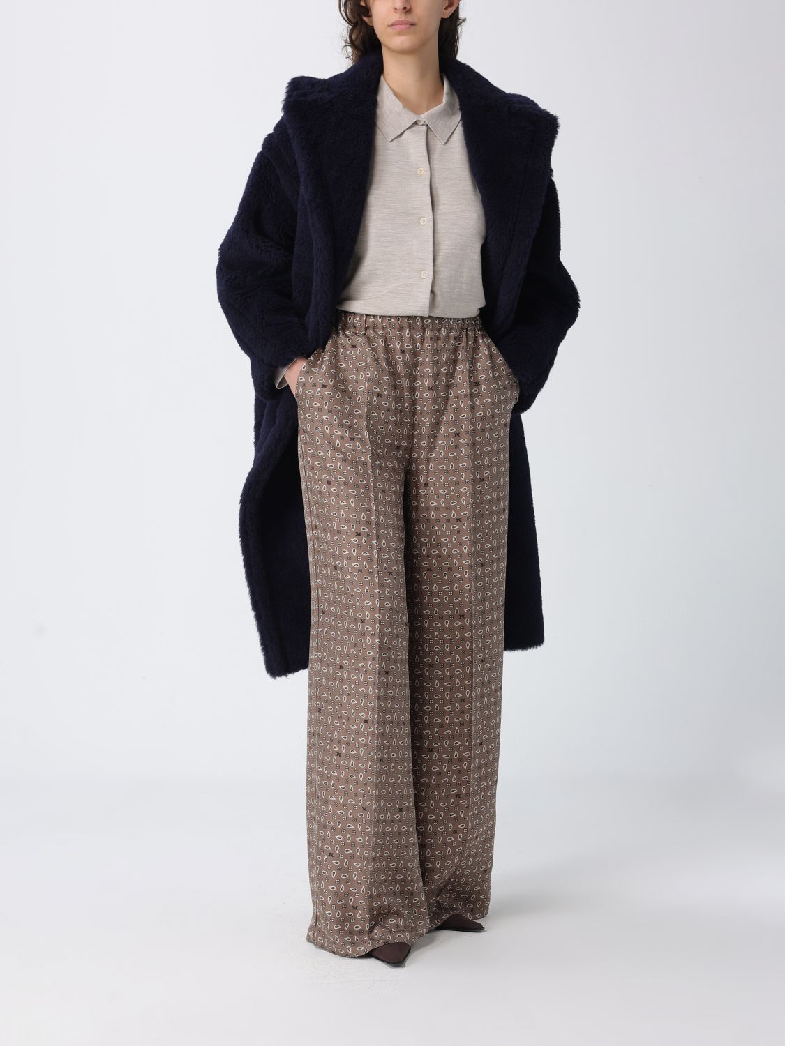 Max Mara Pants Woman Mud MAX MARA