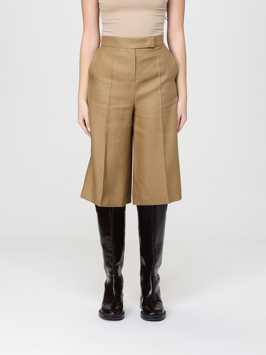 Max Mara Pants Woman Beige MAX MARA