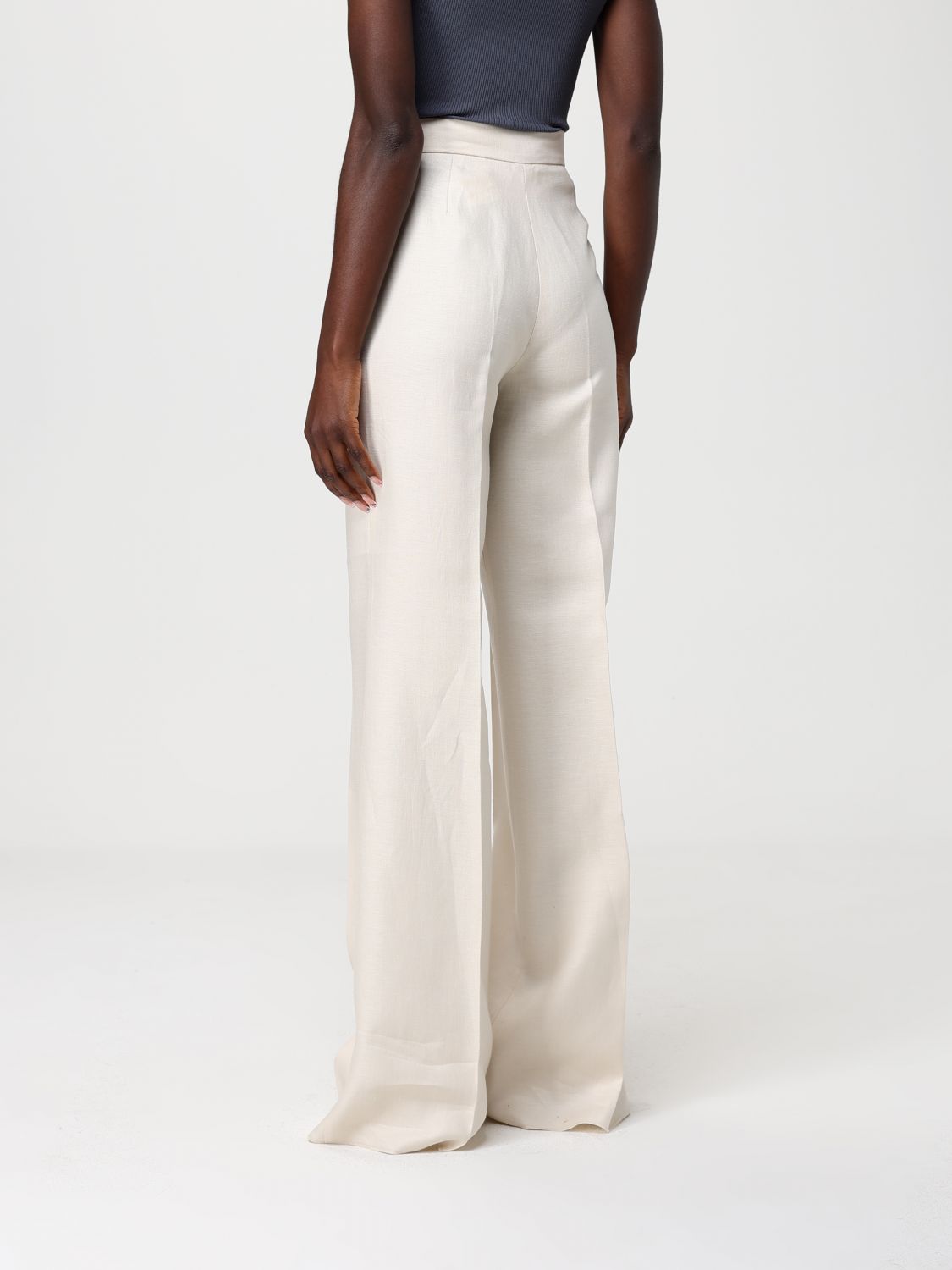 Max Mara Pants Woman Cream MAX MARA