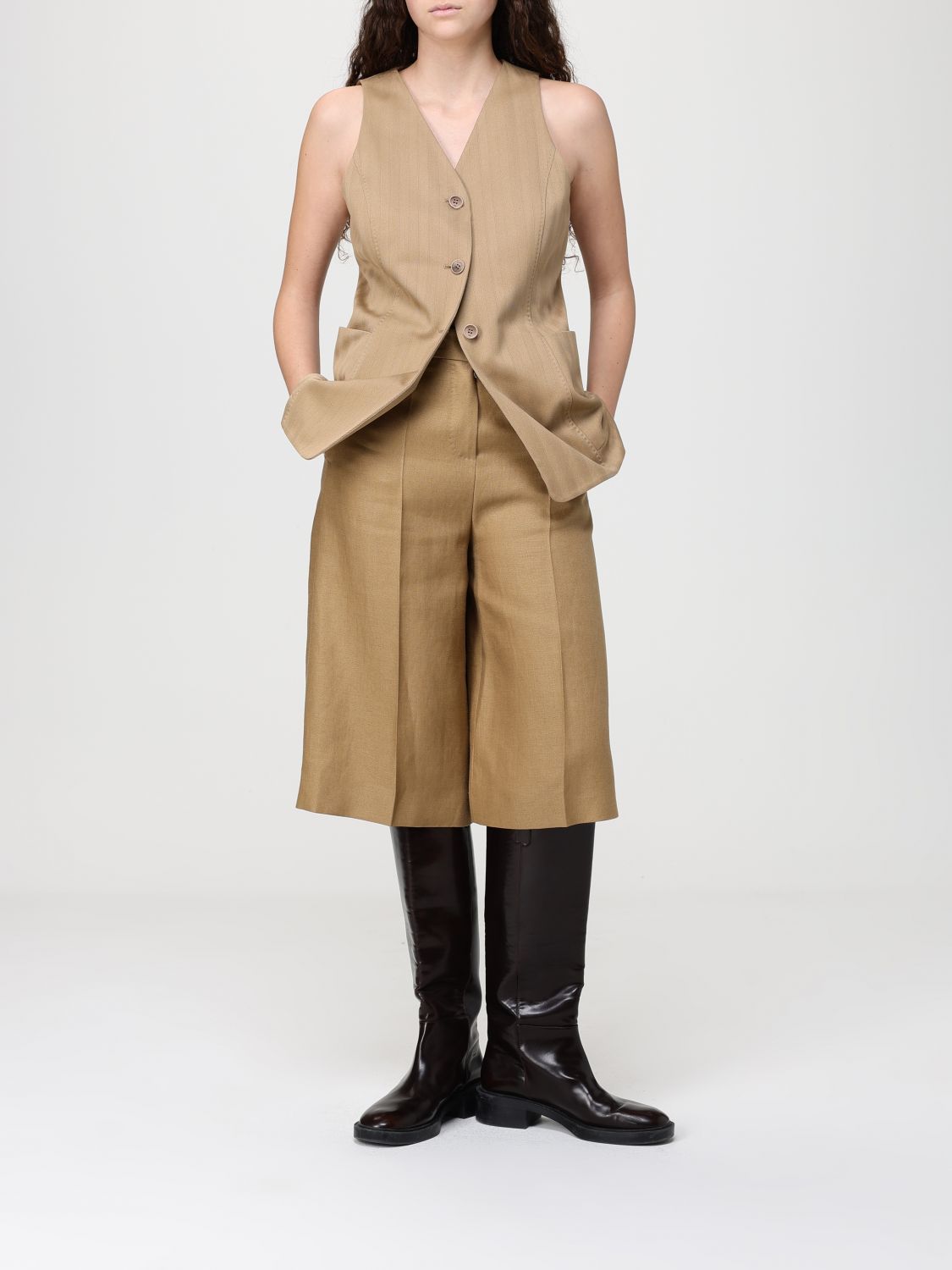Max Mara Waistcoat Woman Beige MAX MARA