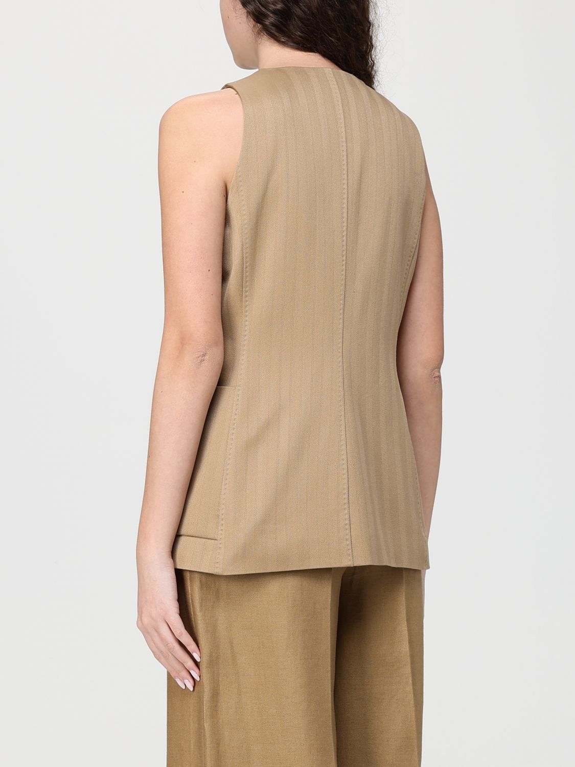 Max Mara Waistcoat Woman Beige MAX MARA
