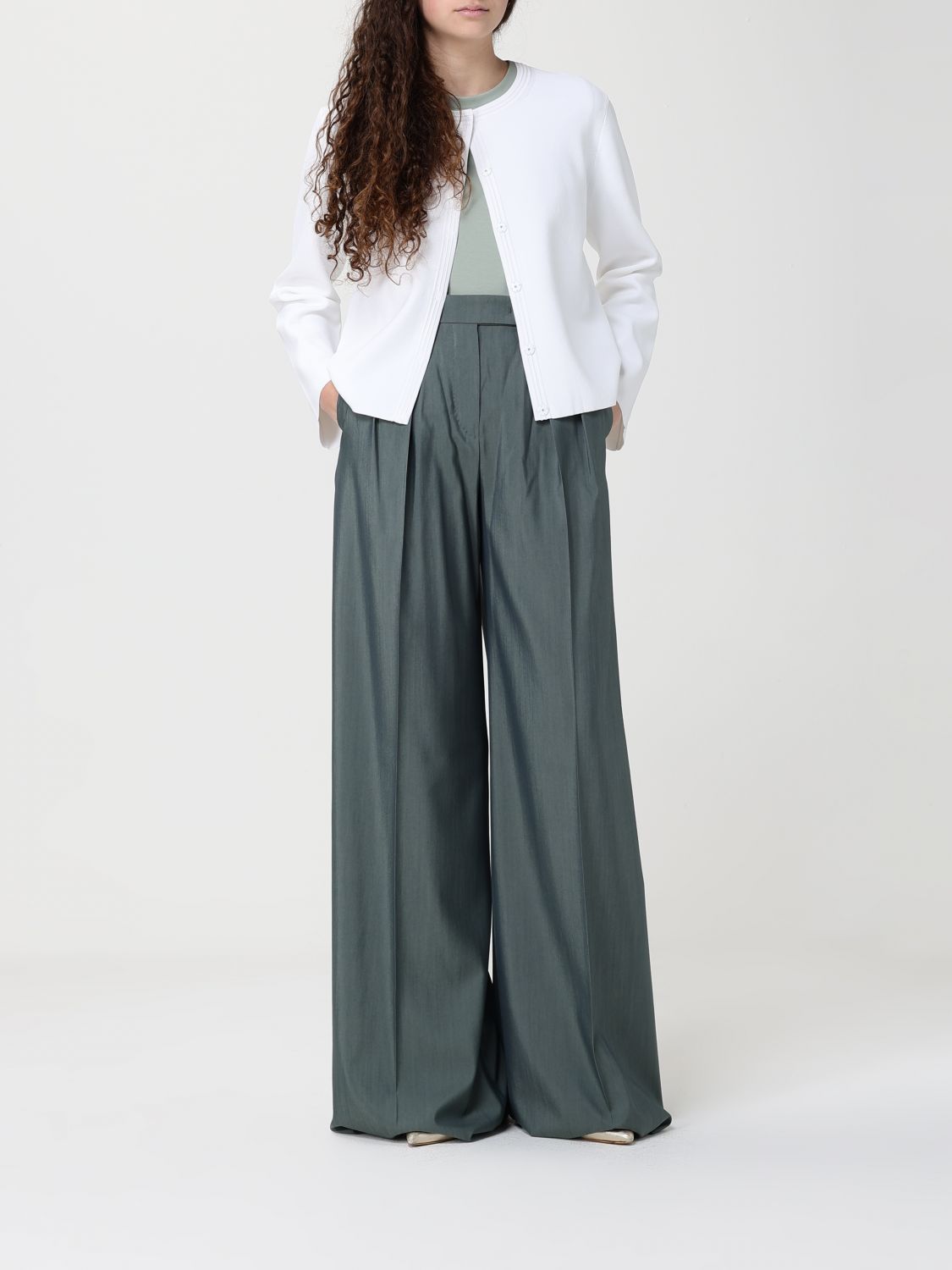 Max Mara Pants Woman Green MAX MARA