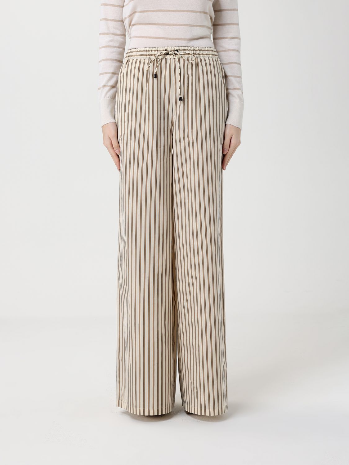 Max Mara Pants Woman Beige MAX MARA