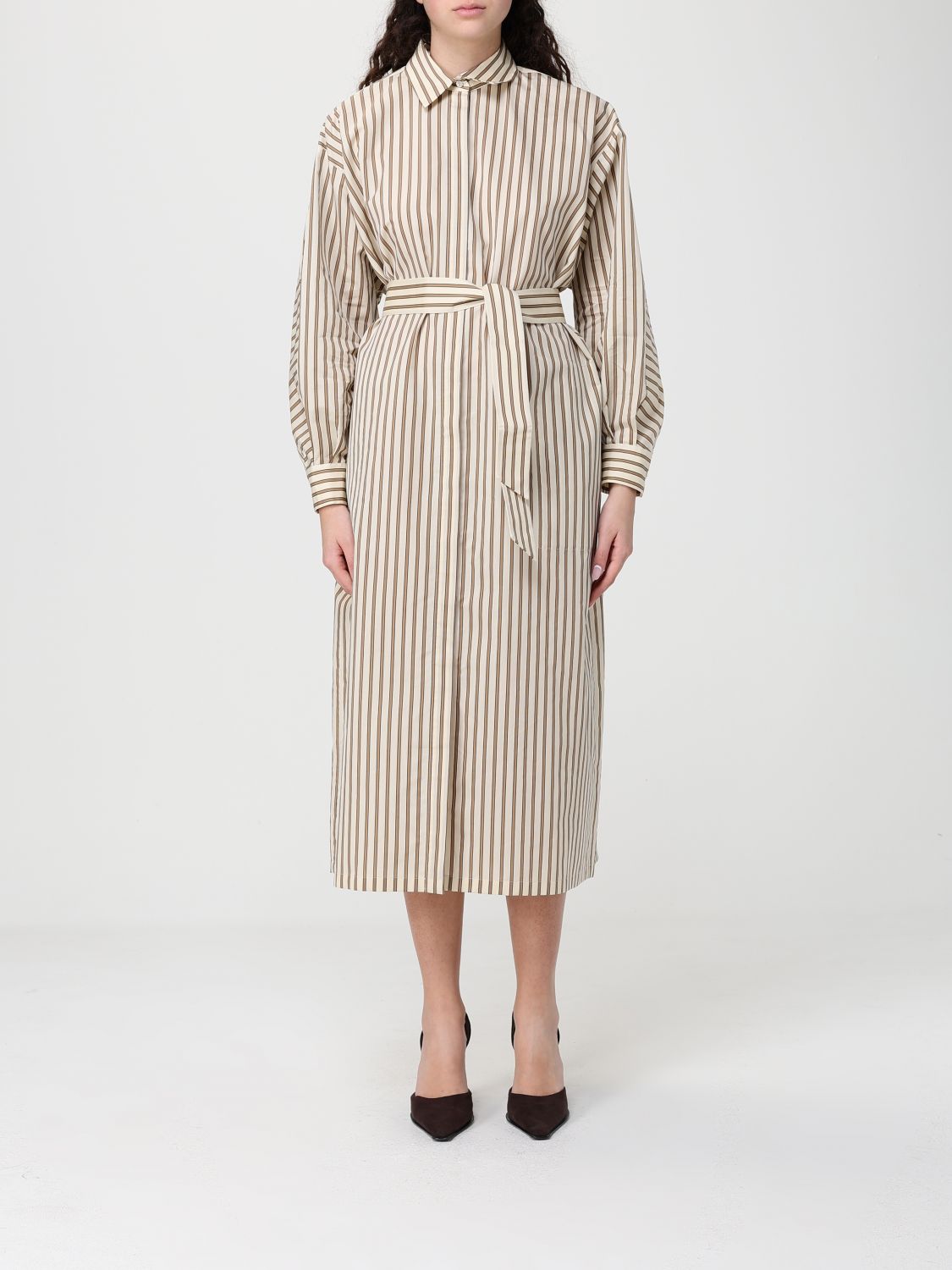 Max Mara Dress Woman Beige MAX MARA