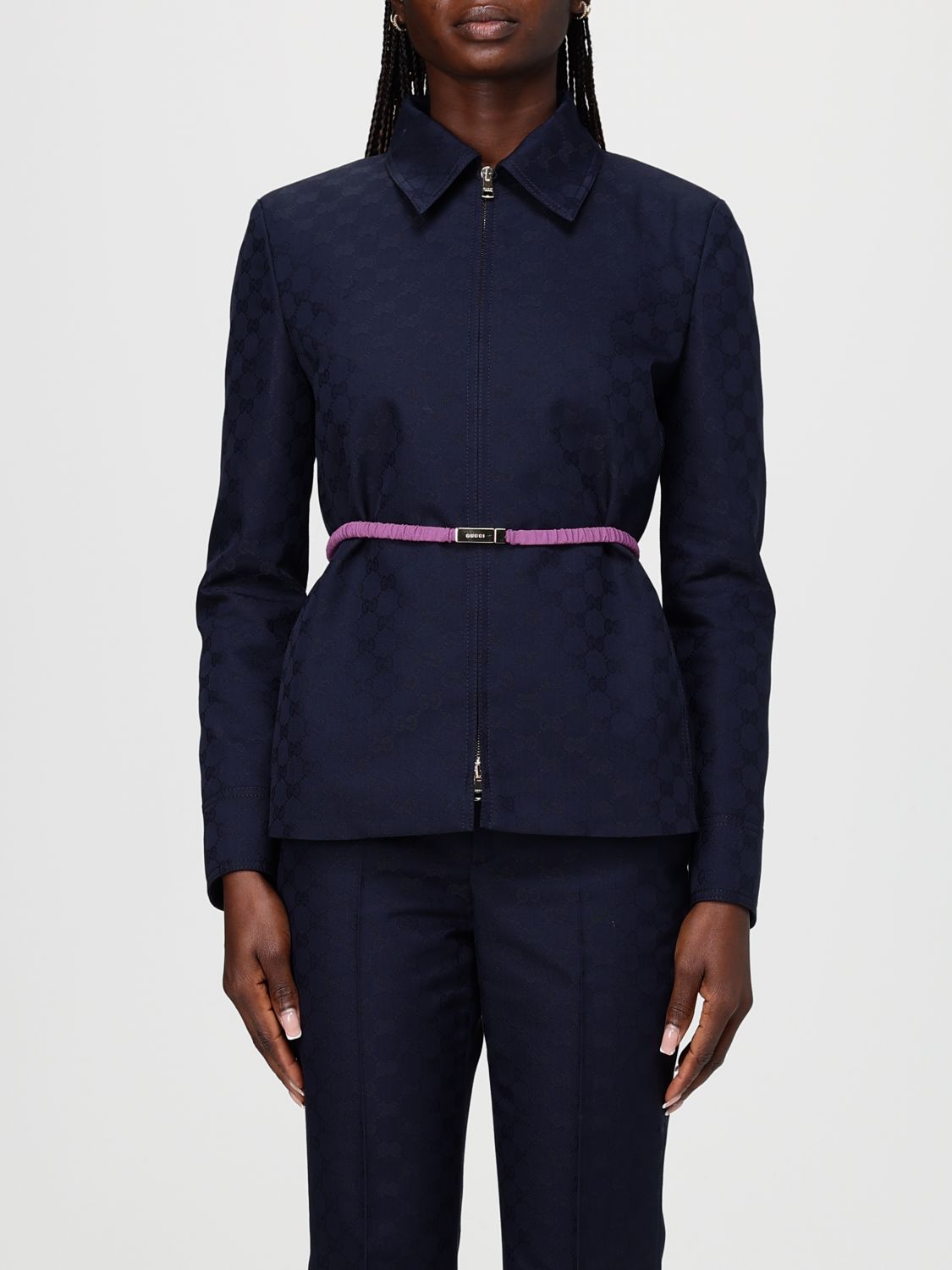 Gucci Jacket Woman Blue GUCCI