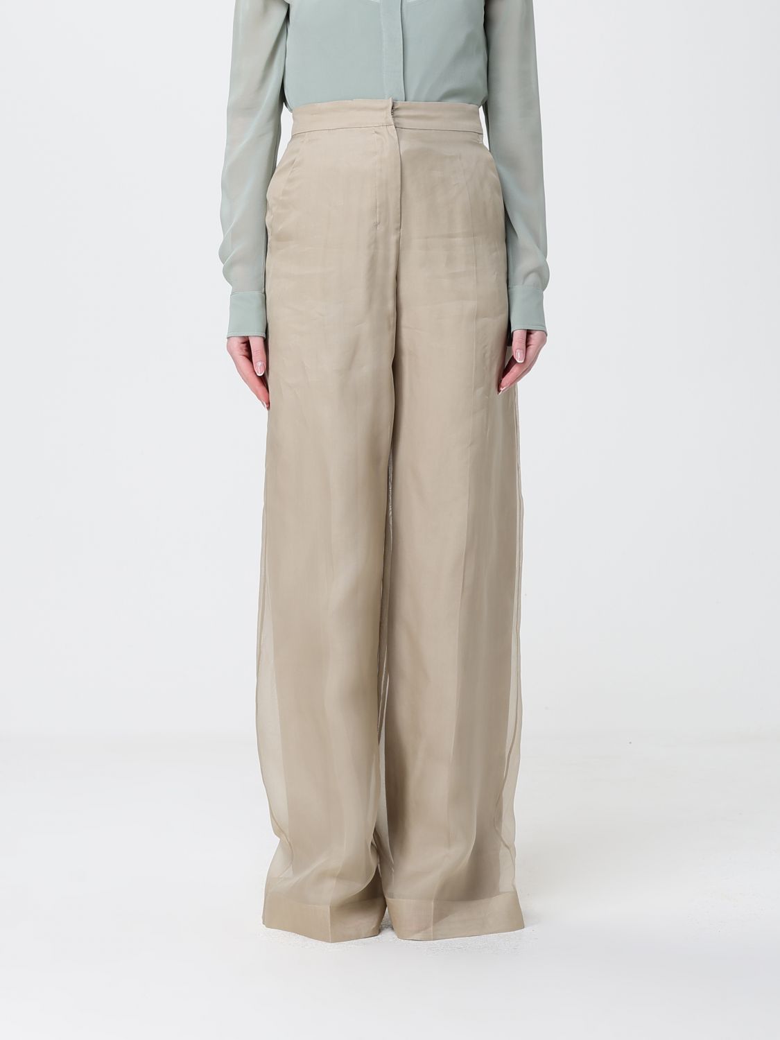 Max Mara Pants Woman Sand MAX MARA