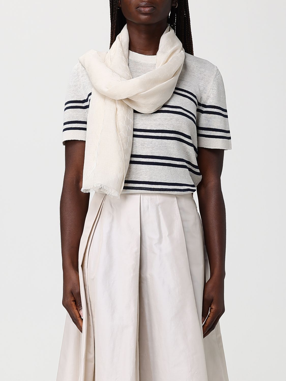 Max Mara Scarf Woman White MAX MARA