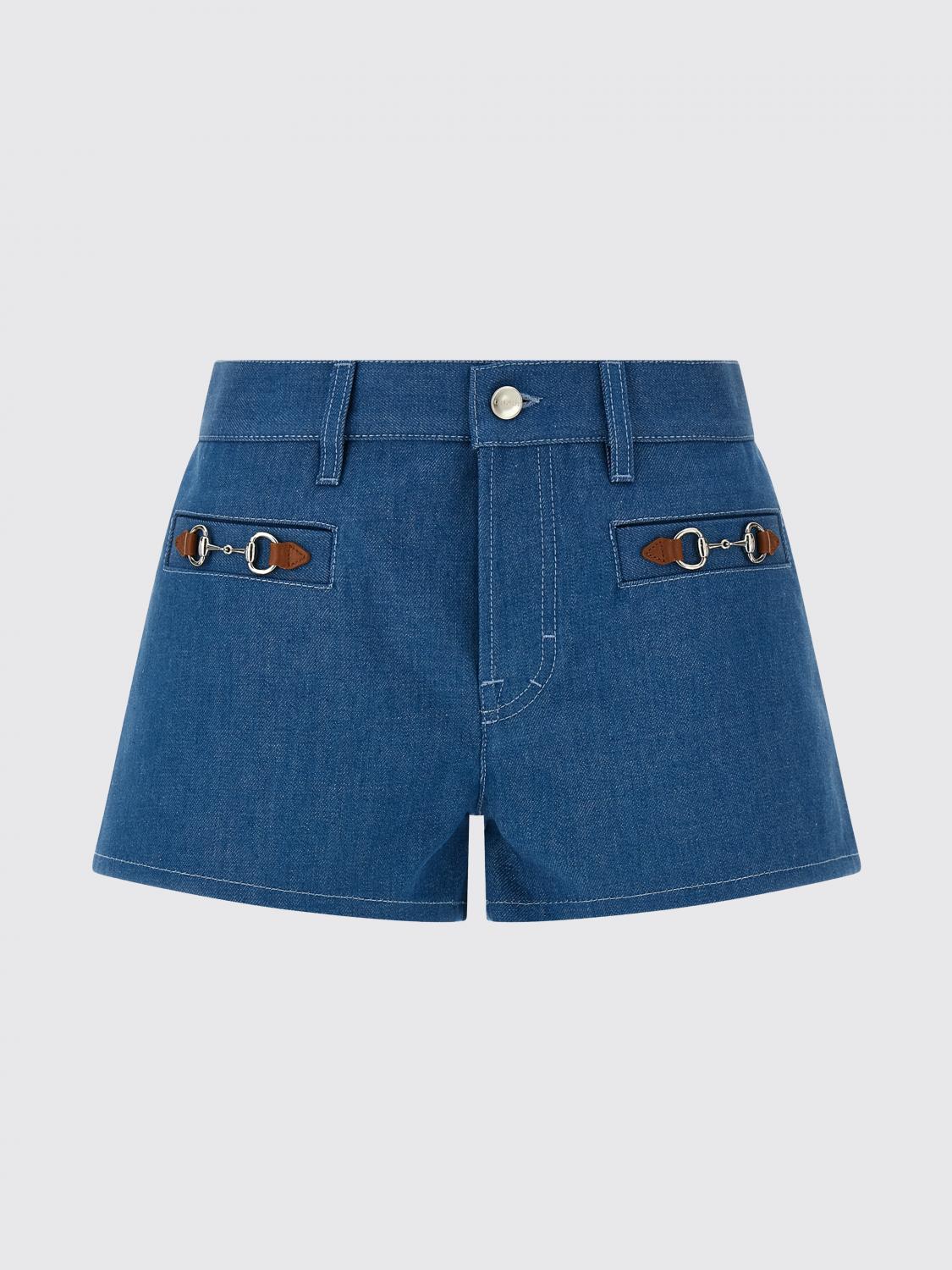 Gucci Shorts Woman Blue GUCCI